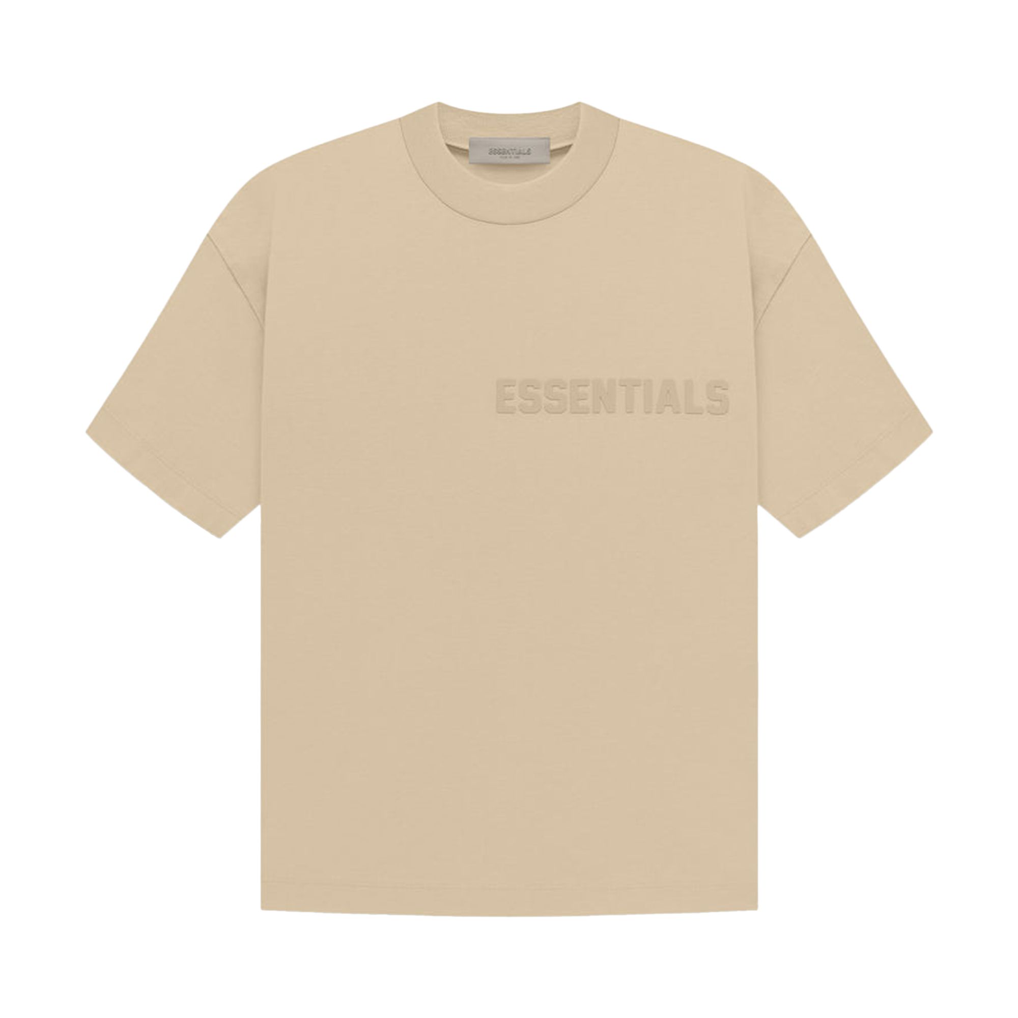 Pre-owned Essentials Fear Of God Short-sleeve Tee 'sand' In Tan
