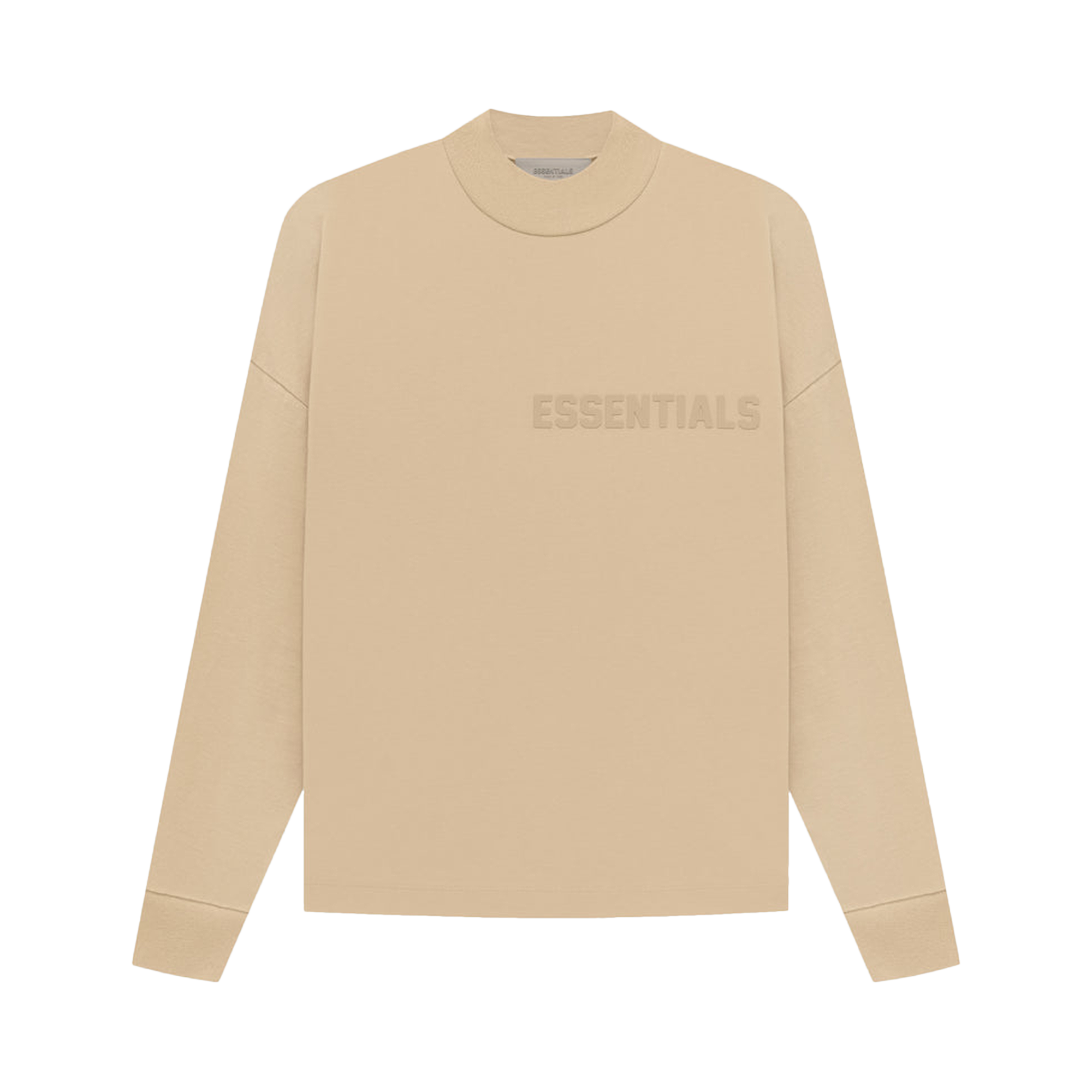 Pre-owned Essentials Fear Of God  Long-sleeve Tee 'sand' In Tan