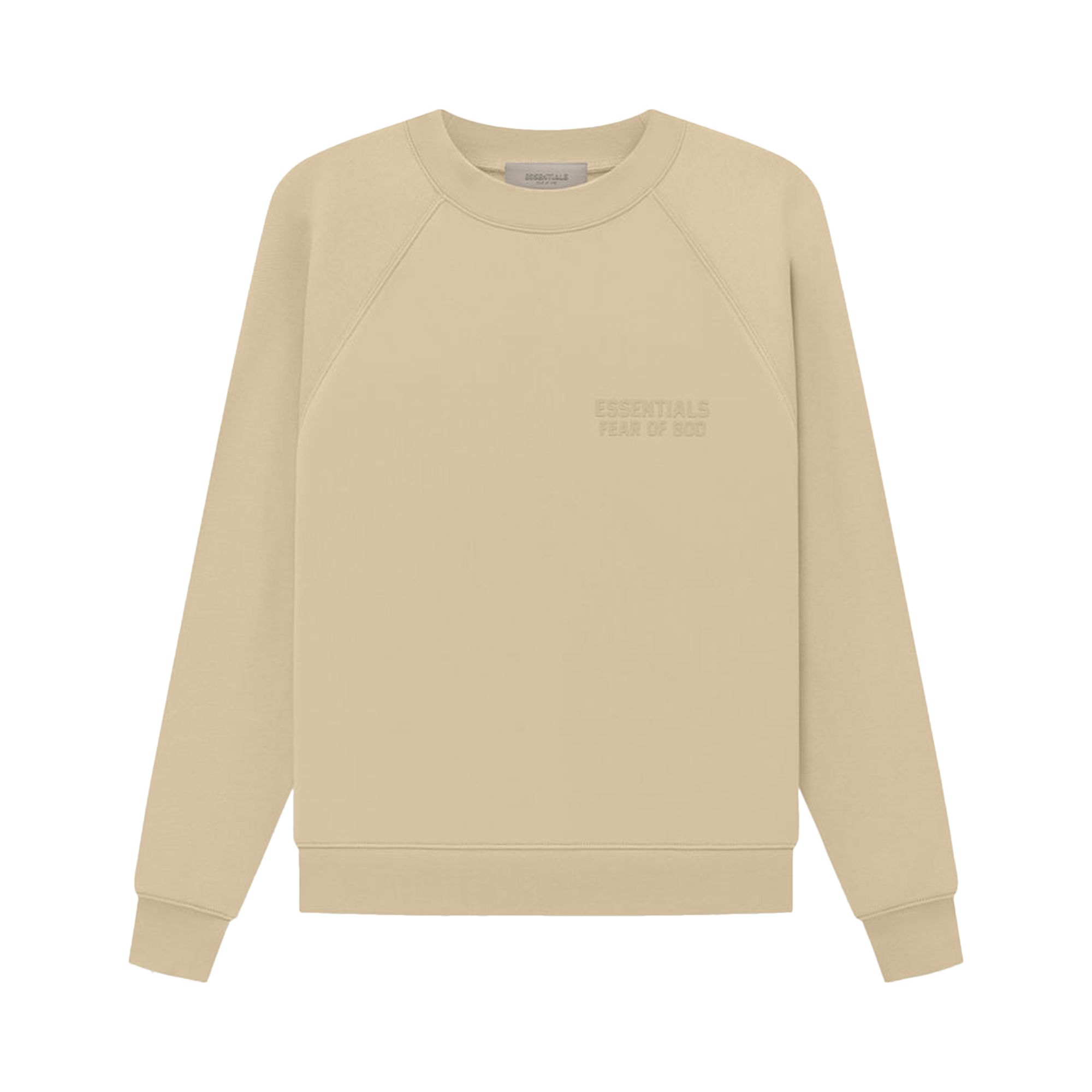 Pre-owned Essentials Fear Of God  Crewneck Sweatshirt 'sand' In Tan