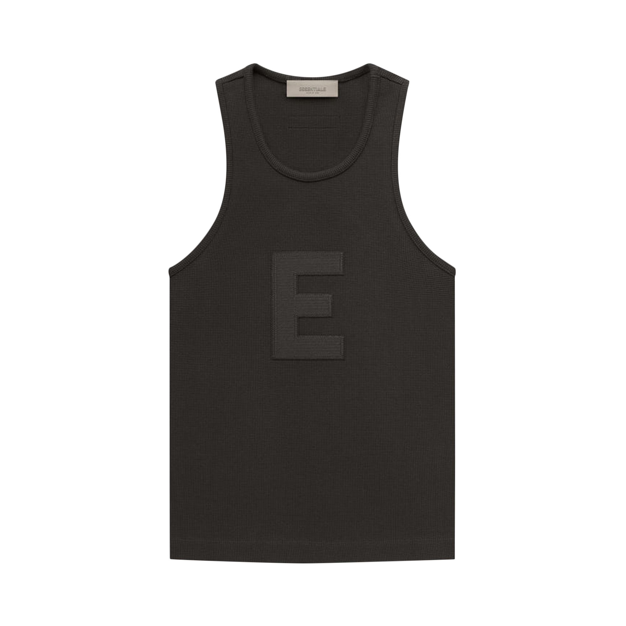 Pre-owned Essentials Fear Of God  Waffle Tank 'off Black'