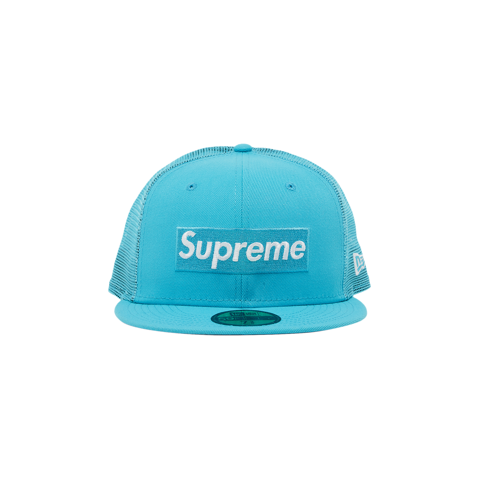 Pre-owned Supreme X New Era Box Logo Mesh Back 'blue'