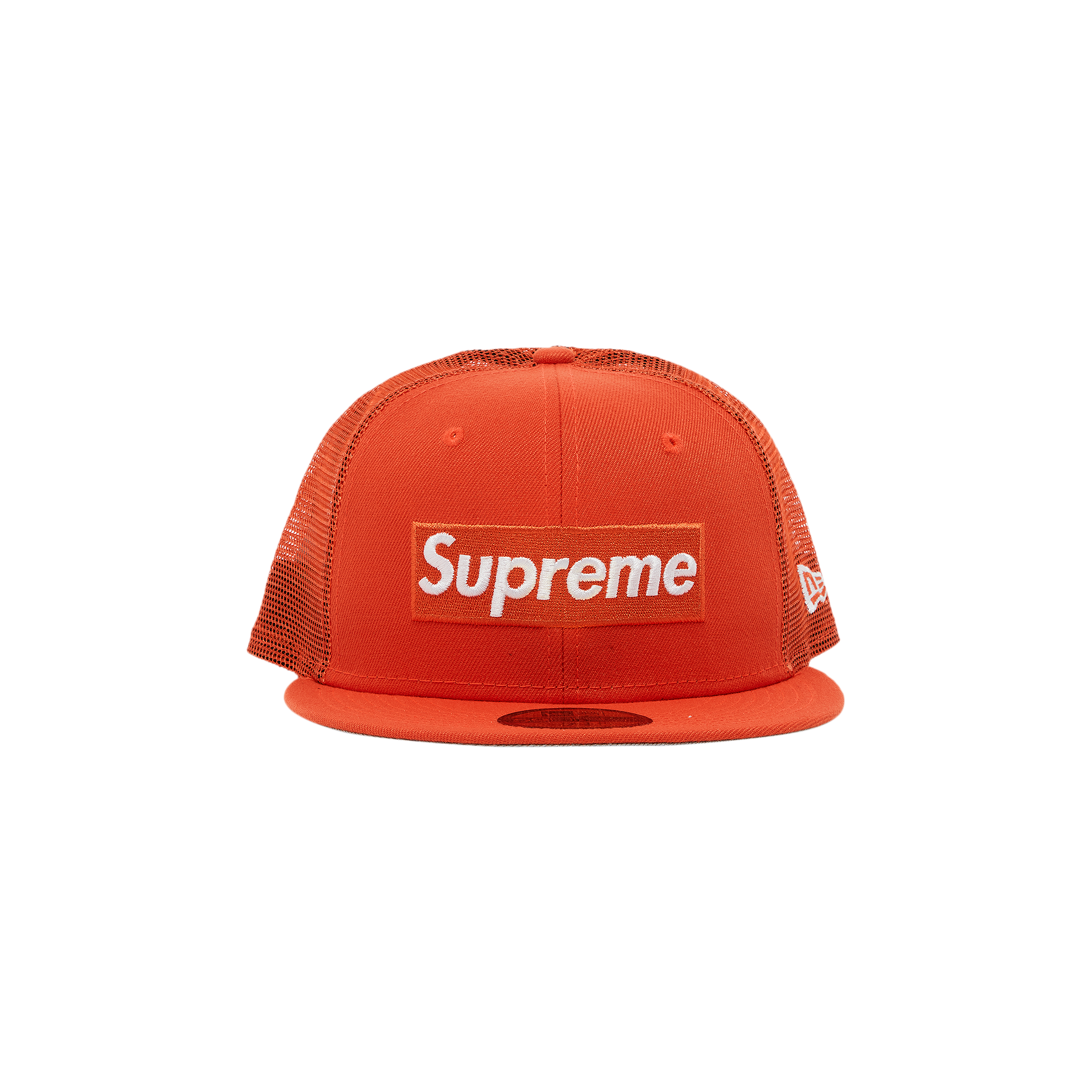 Pre-owned Supreme X New Era Box Logo Mesh Back 'orange'