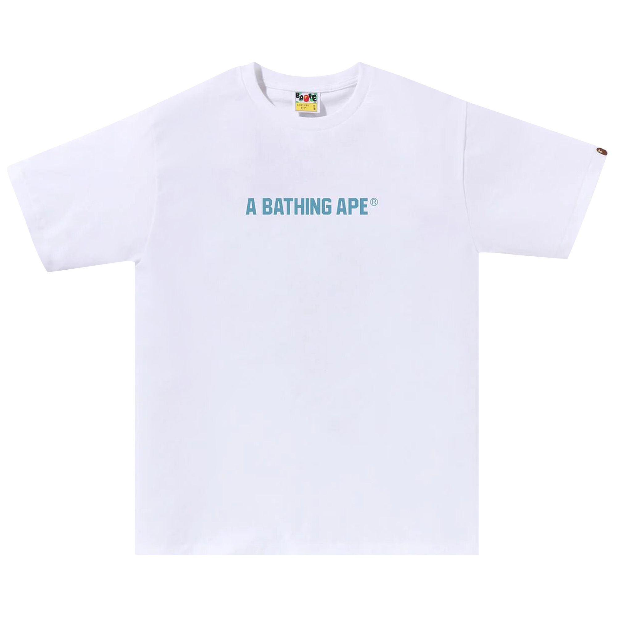 Pre-owned Bape Honeycomb Camo Busy Works Tee 'white/blue'