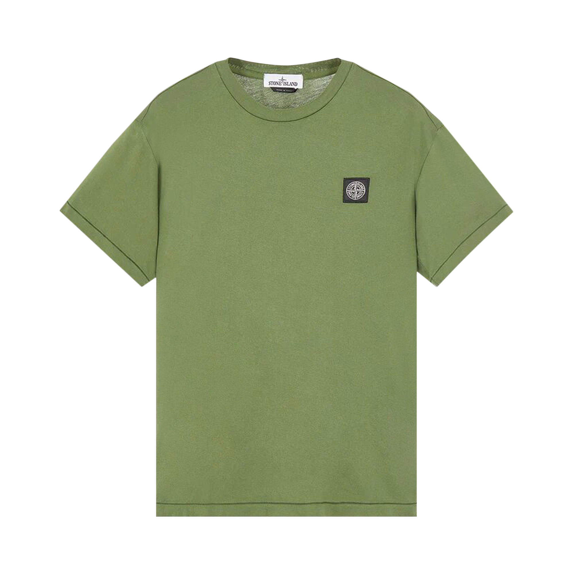 Pre-owned Stone Island Logo Patch T-shirt 'sage' In Green