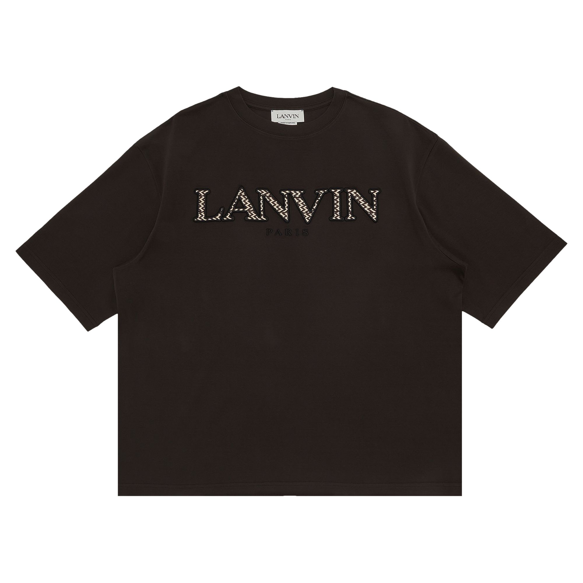 Pre-owned Lanvin Curb Emb T-shirt 'ebony' | Black | Men's Size L