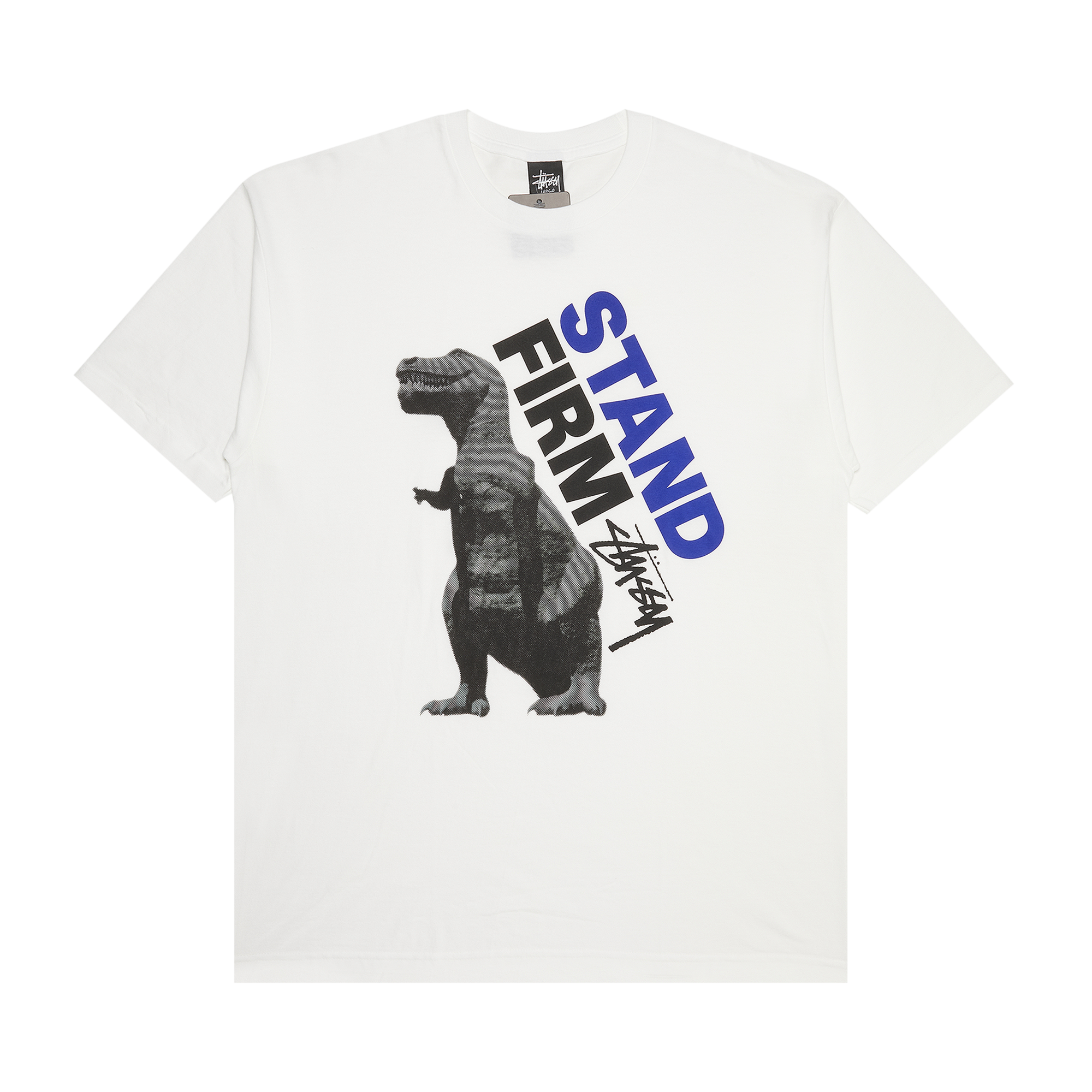 Pre-owned Stussy Stand Firm Dino Tee 'white'