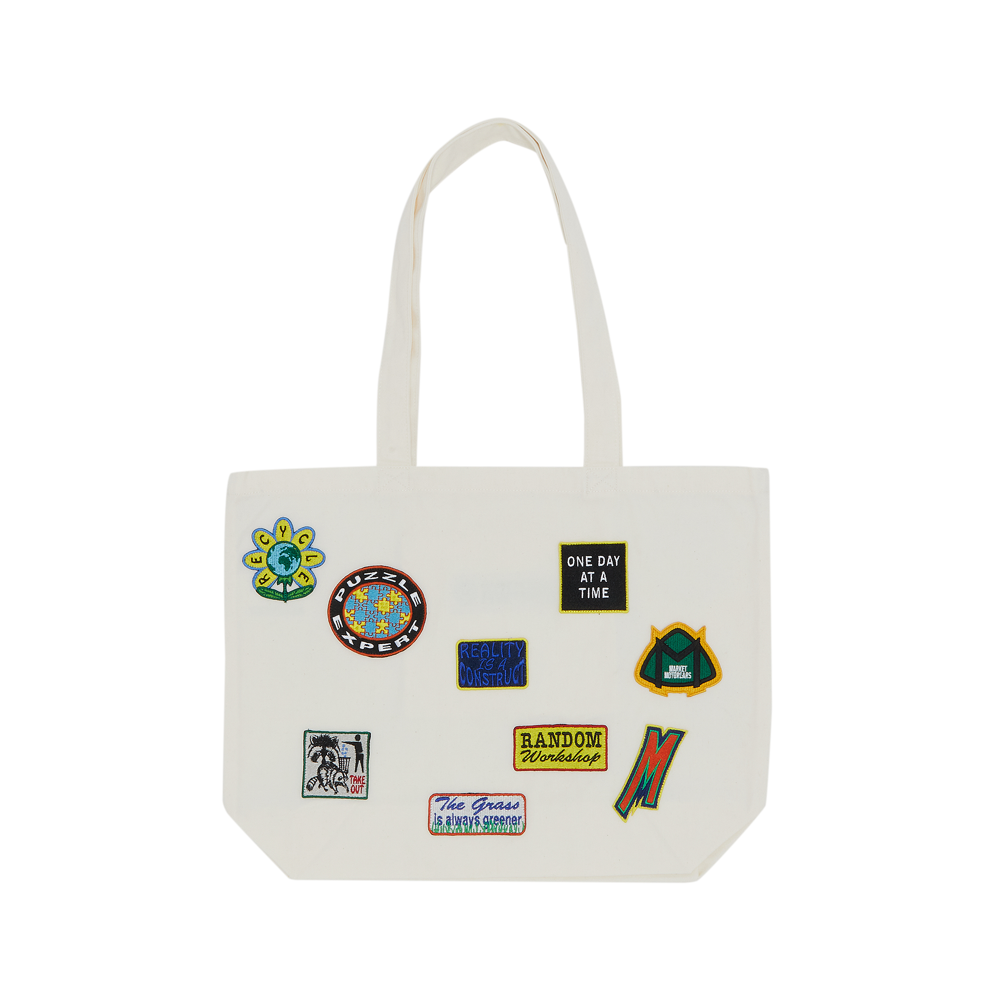 Pre-owned Market Patch Tote Bag 'multicolor' In Multi-color