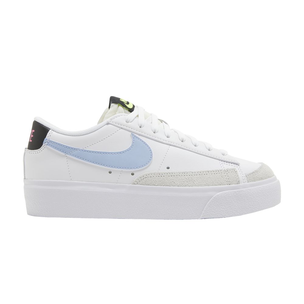 Pre-owned Nike Wmns Blazer Low Platform 'white Cobalt Bliss'