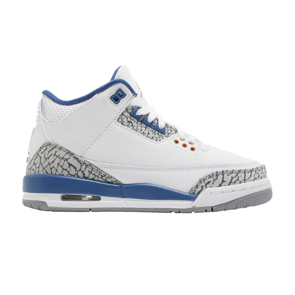 Pre-owned Air Jordan 3 Retro Gs 'washington Wizards' | White | Kid's Size 3.5