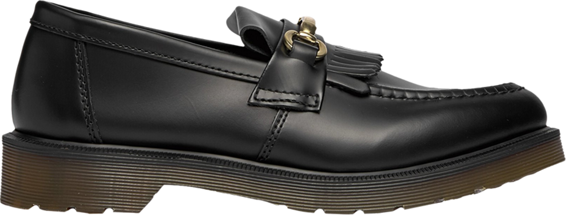 Adrian Snaffle Smooth Leather Kiltie Loafer 'Black' | GOAT