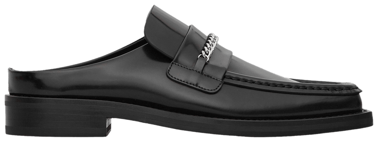 Martine Rose Square Toe Mule 'Black High Shine'
