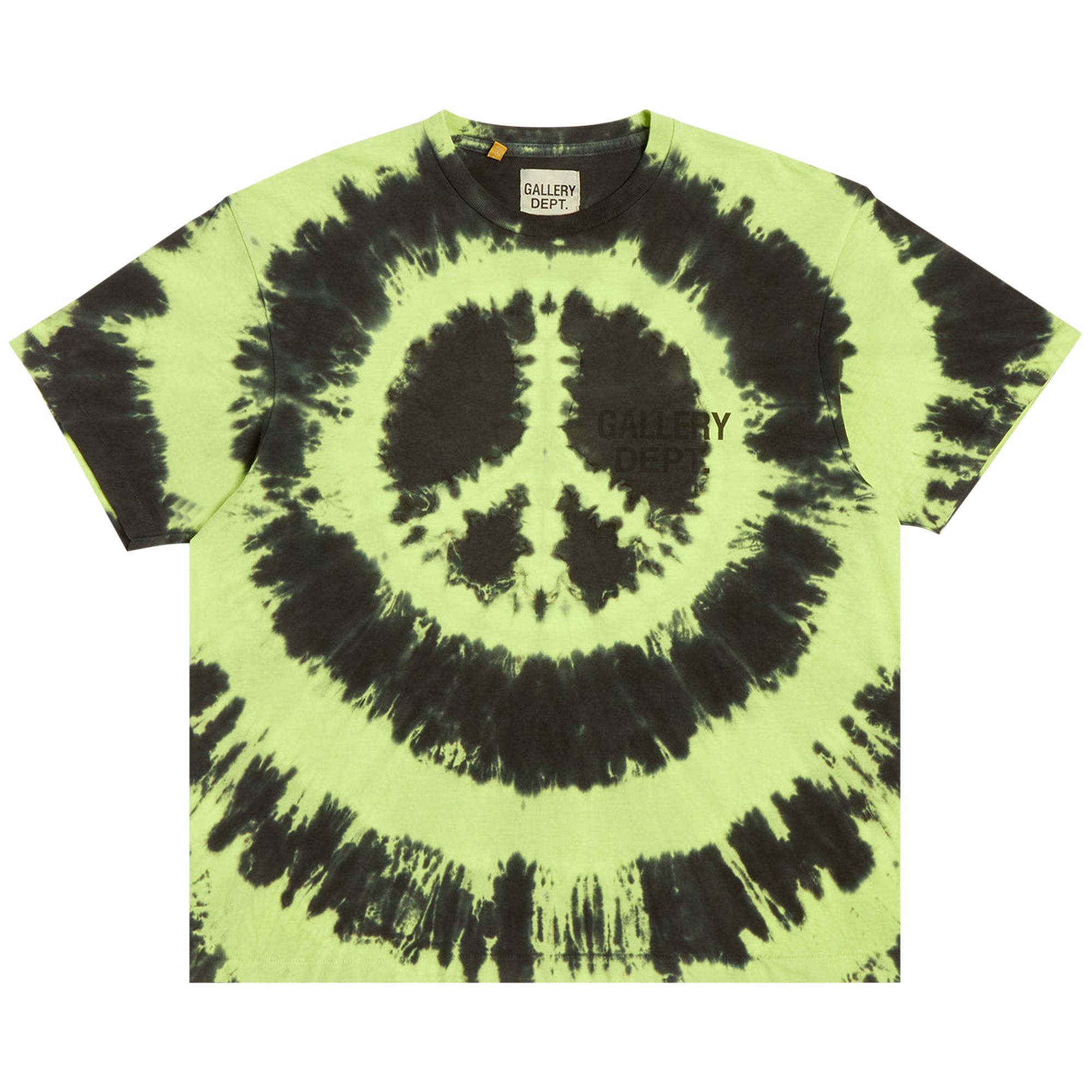 Pre-owned Gallery Dept. Tie Dye Souvenir Tee 'lime Green'