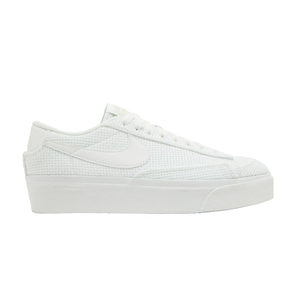 Pre-owned Nike Wmns Blazer Low Platform Essential 'summit White Woven'