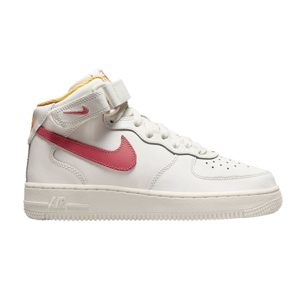 Pre-owned Nike Air Force 1 Mid Le Gs 'sail Sea Coral' | Cream | Kid's Size 6.5