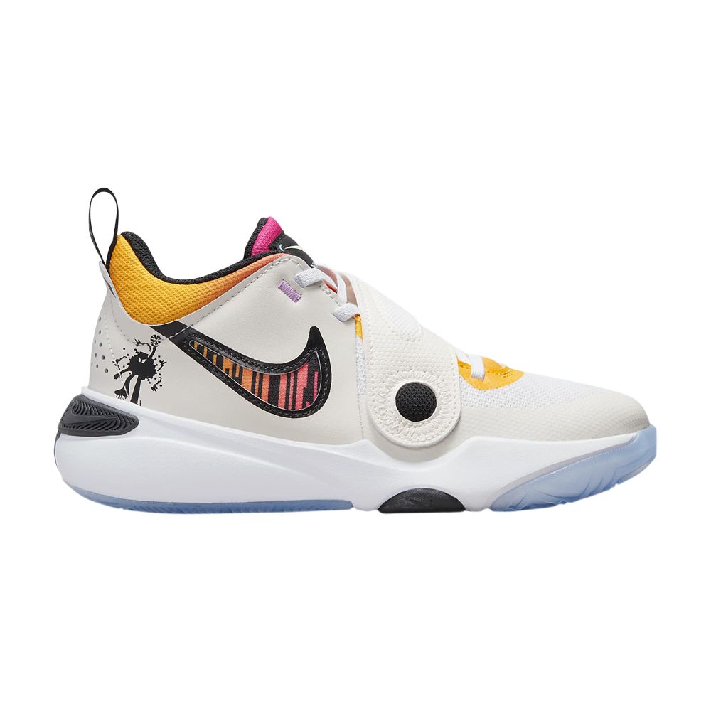 Pre-owned Nike Team Hustle D11 Gs 'doodles' | White | Kid's Size 3.5