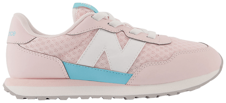 New Balance 237 Bungee Lace Little Kid Wide Shell Pink Light Blue