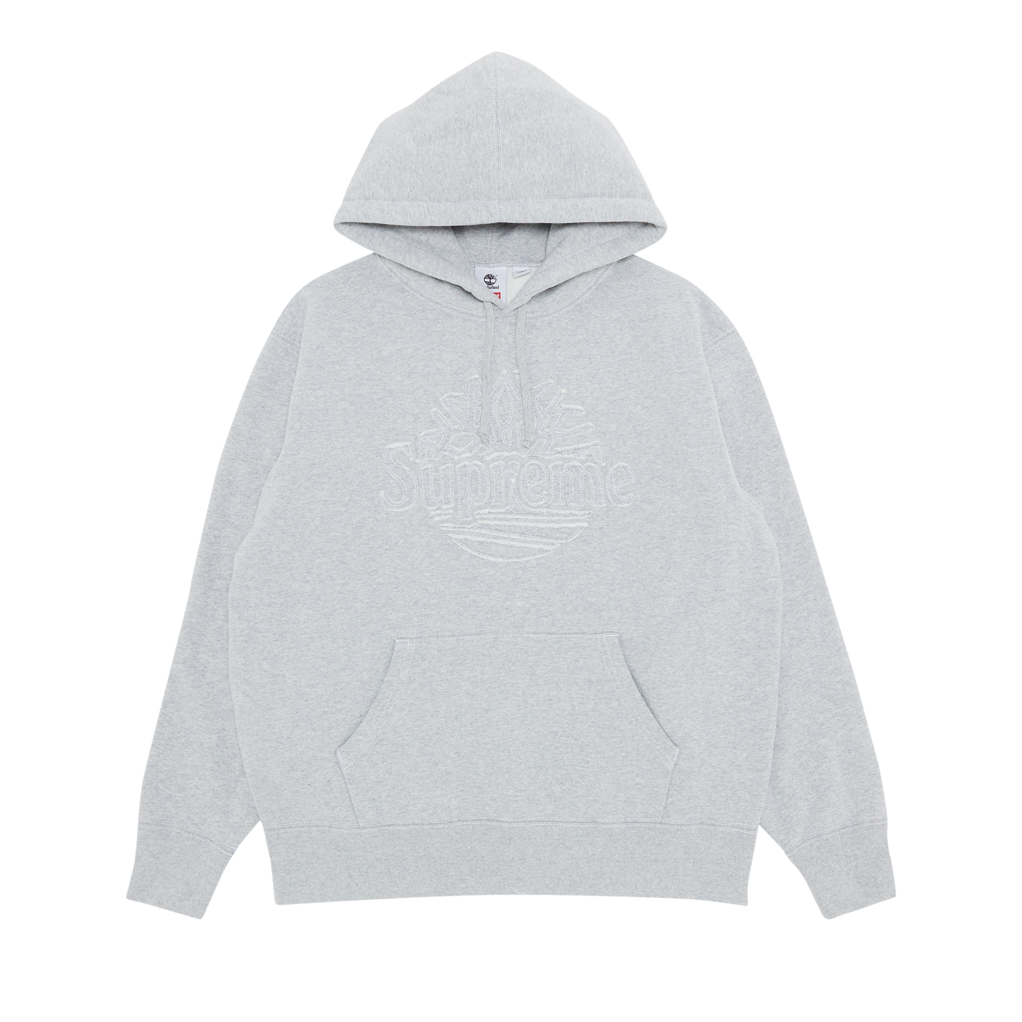 Pre-owned Supreme X Timberland Hooded Sweatshirt 'heather Grey
