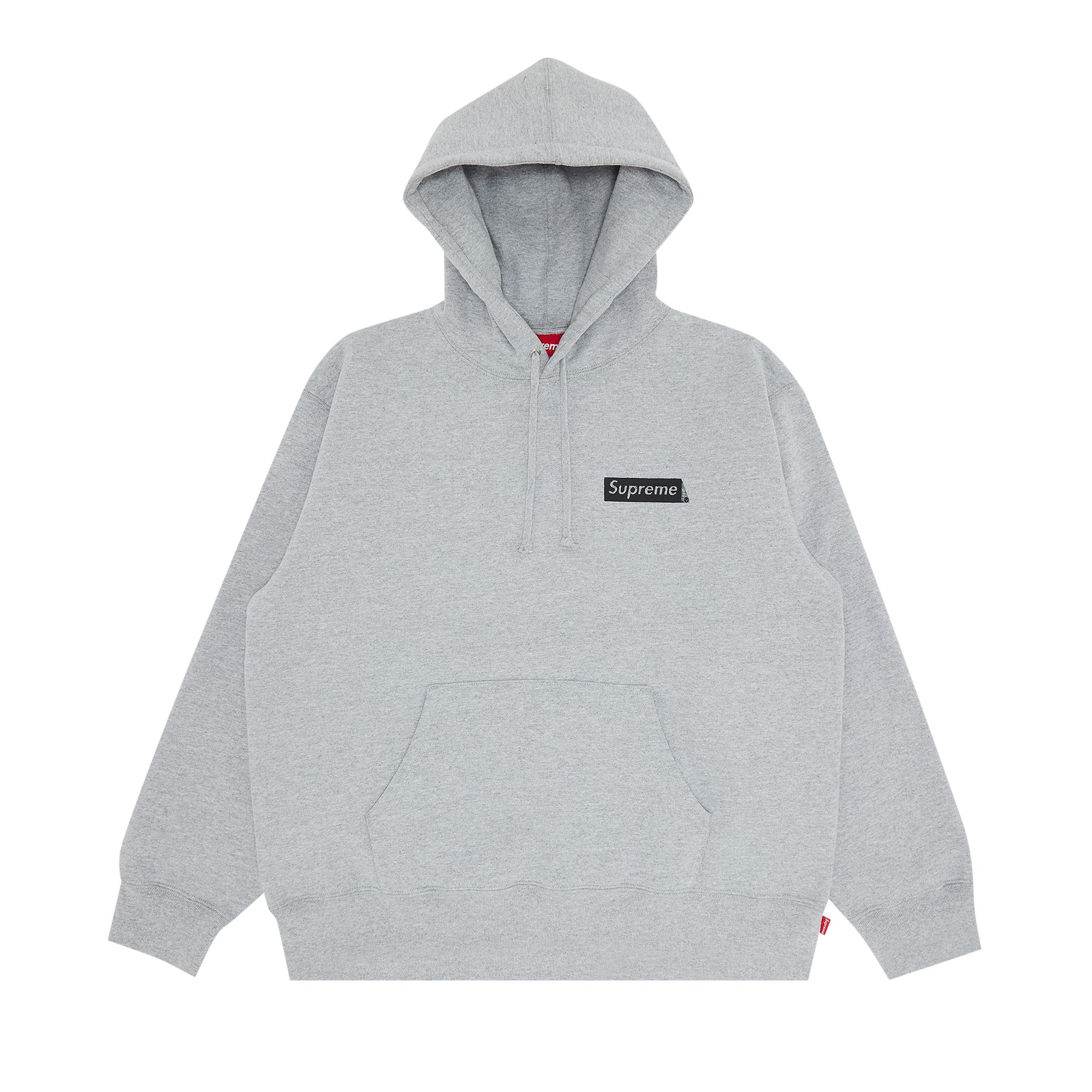 SUPREME SUPREME FIEND HOODED SWEATSHIRT 'HEATHER GREY'