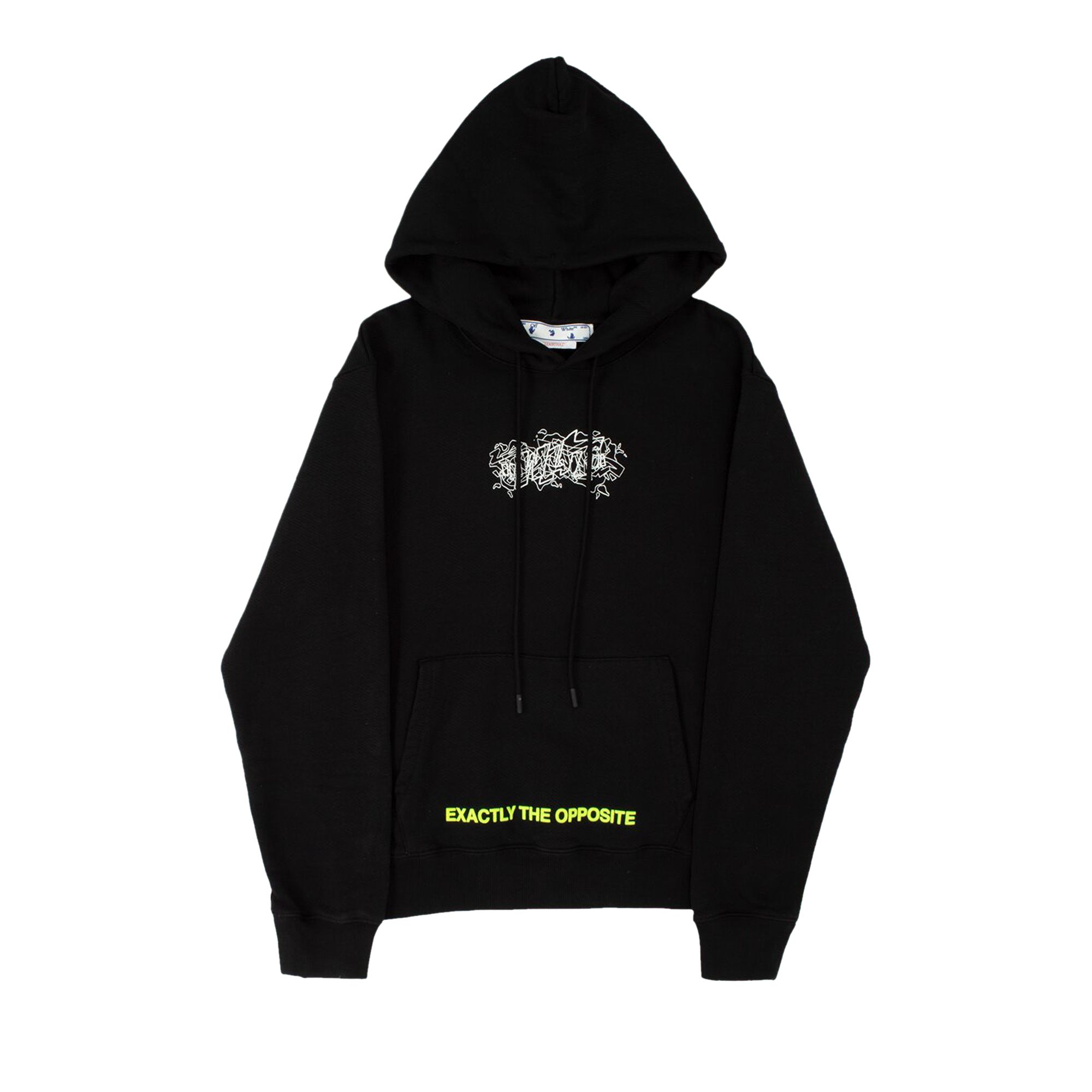 Pre-owned Off-white Graffiti Layer Slim Hoodie 'black/white'