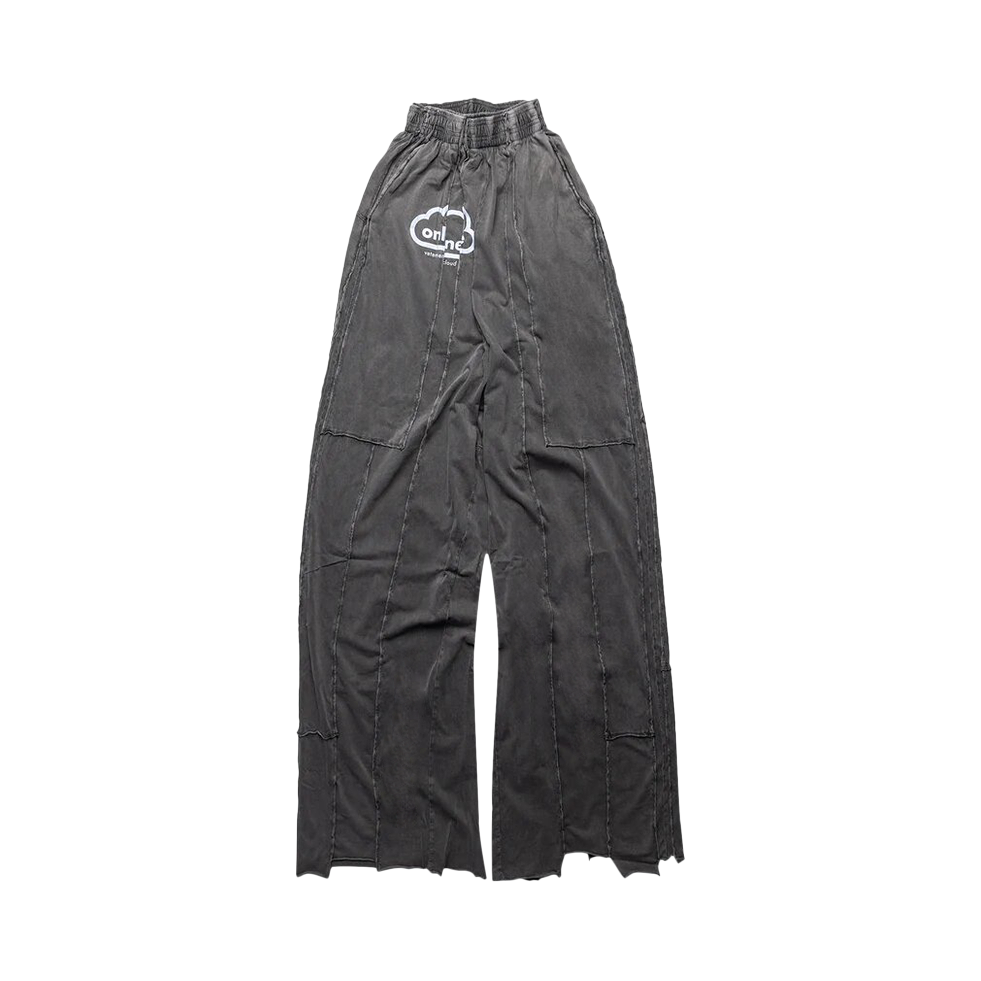 Pre-owned Vetements Online Cut Up Sweatpants 'washed Black'
