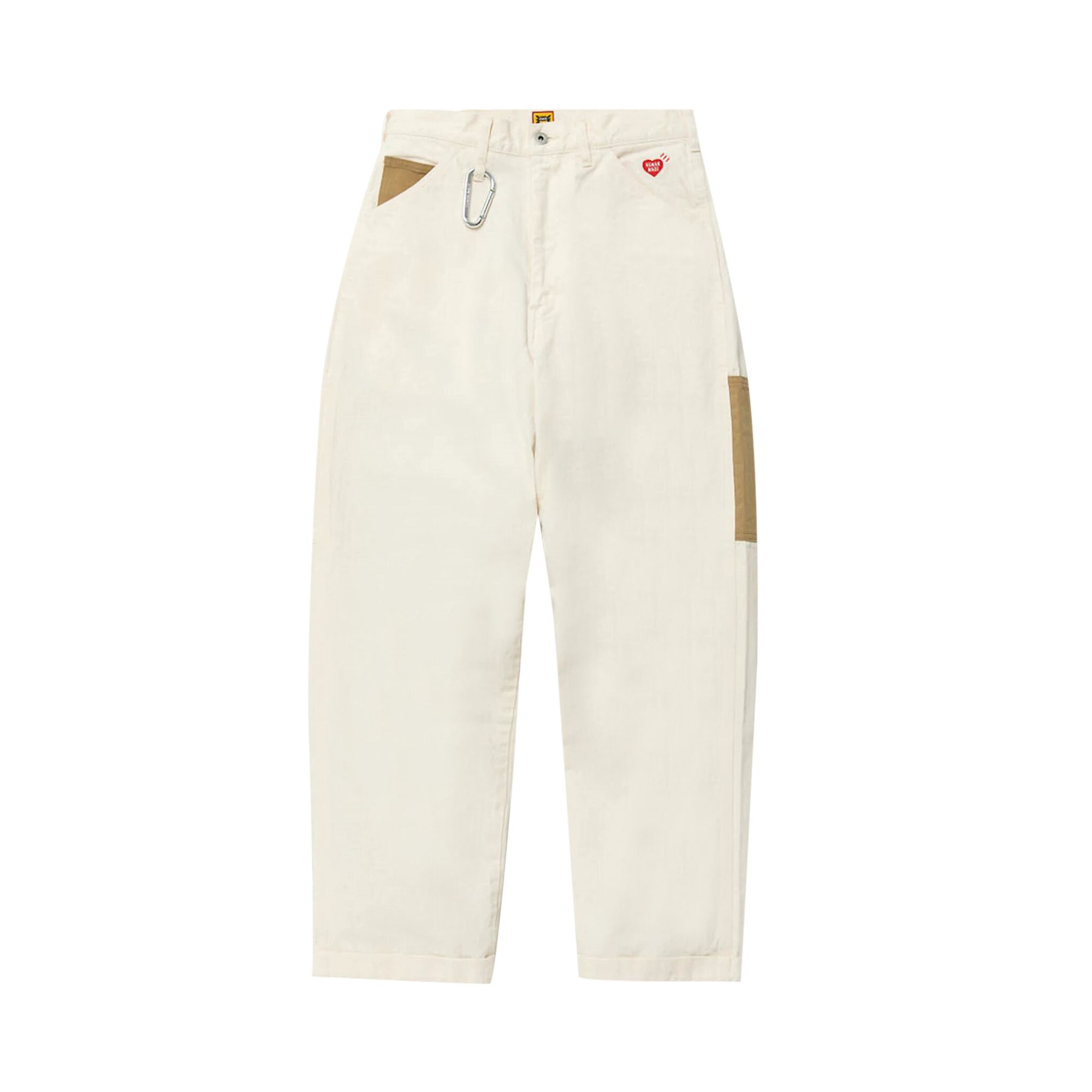 HUMAN MADE HUMAN MADE HERRINGBONE PAINTER PANTS 'WHITE'