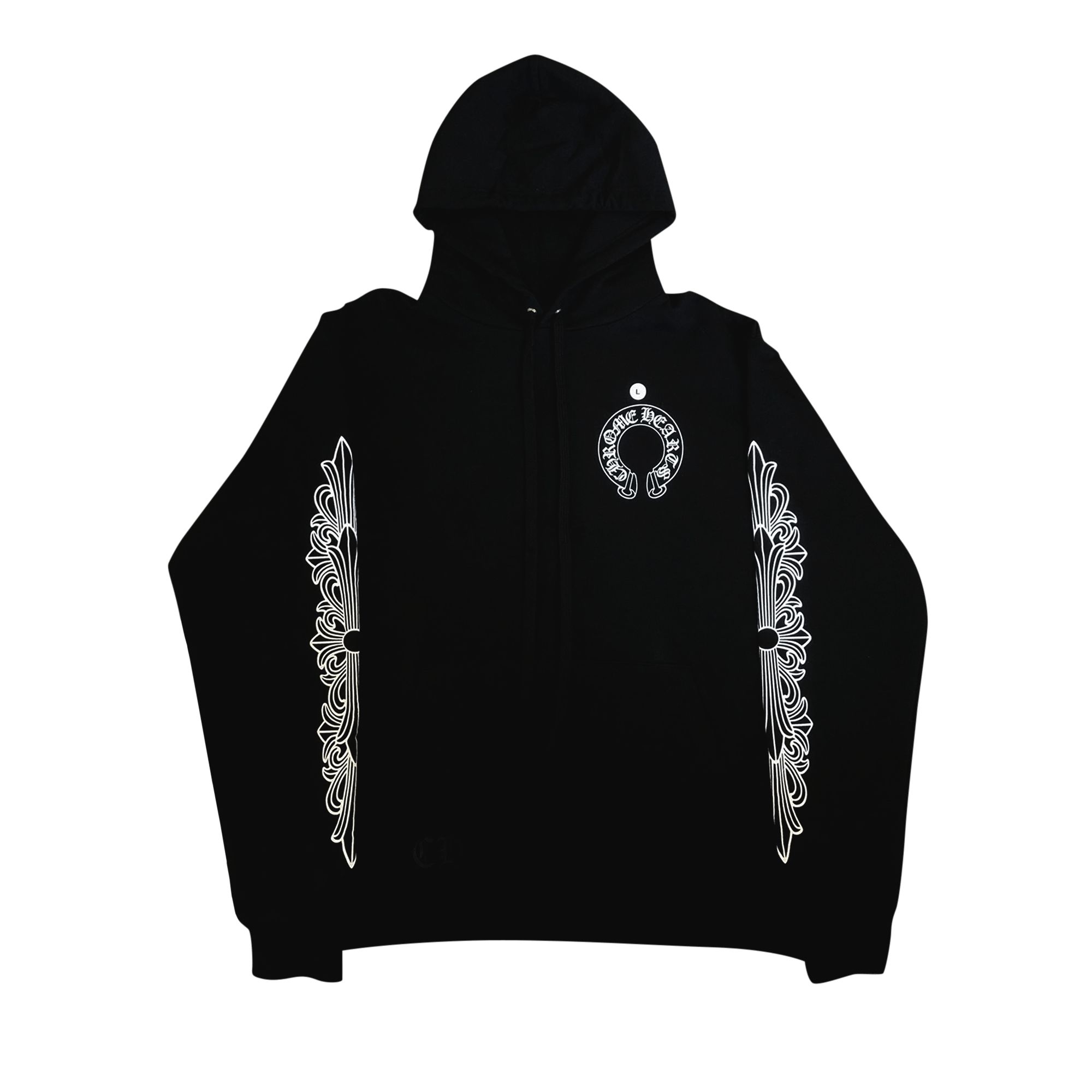 Chrome Hearts Horseshoe Floral Hoodie 'Black' | Men's Size M