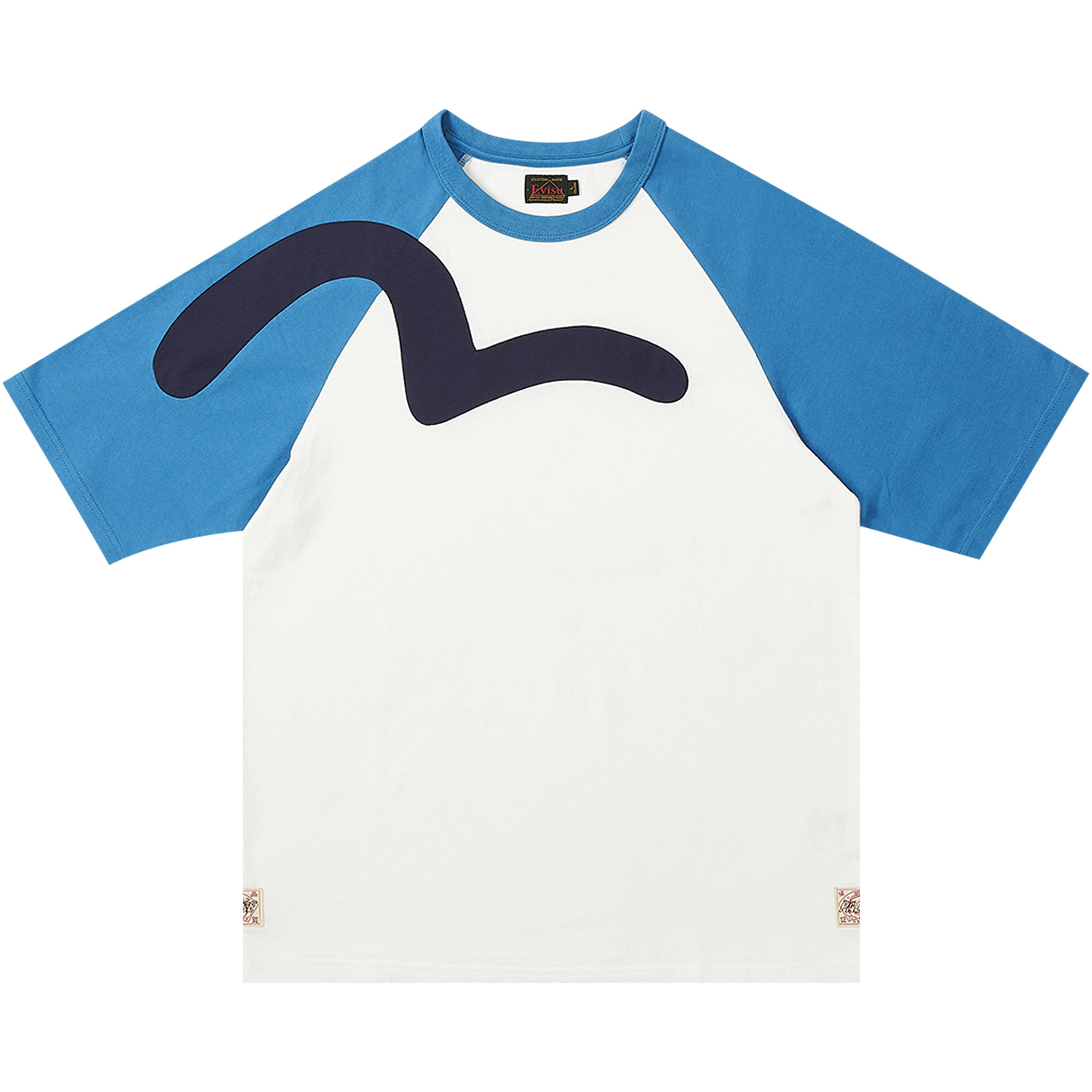 Pre-owned Palace X Evisu Seagull Raglan T-shirt 'off White' In Cream