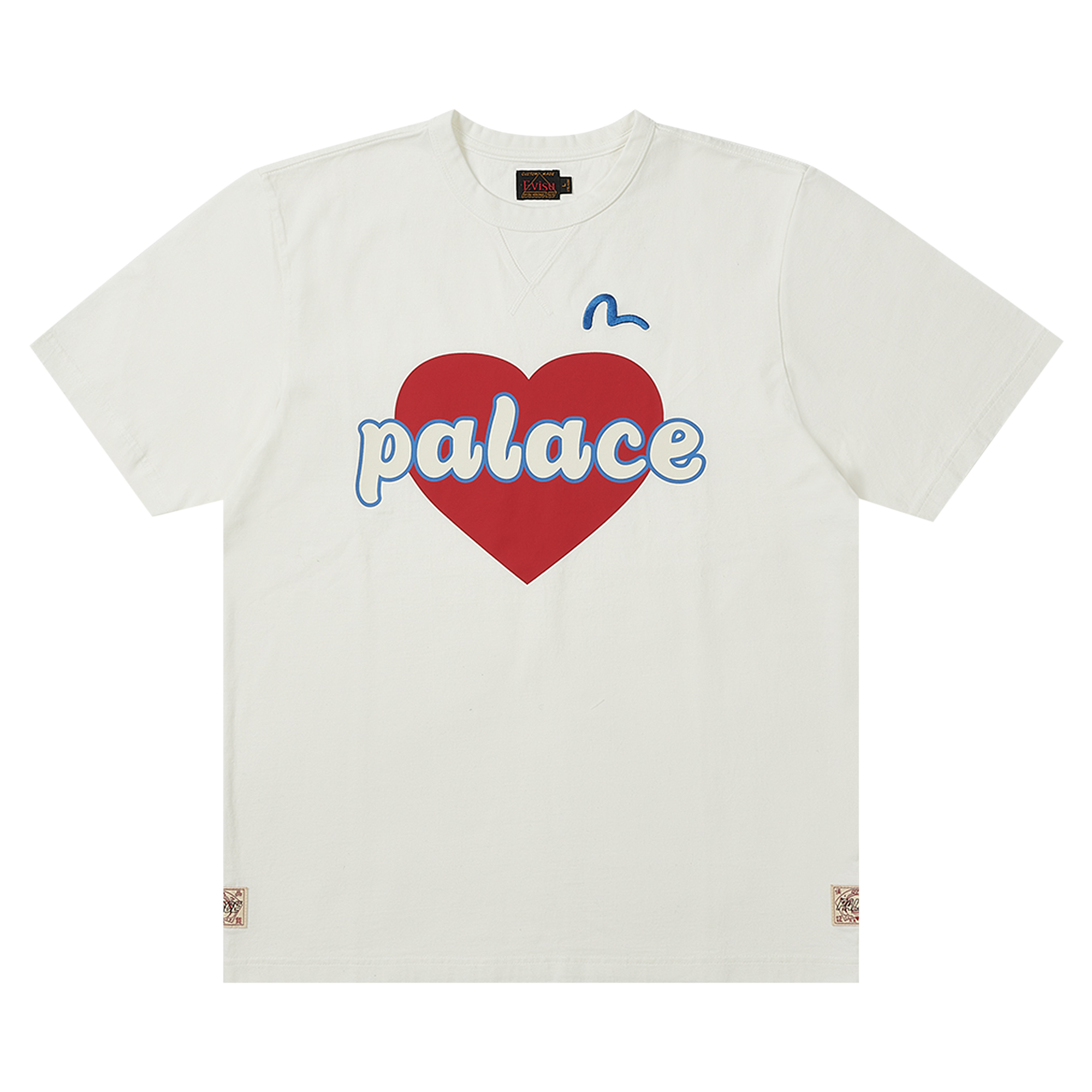 Pre-owned Palace X Evisu Heart T-shirt 'white'