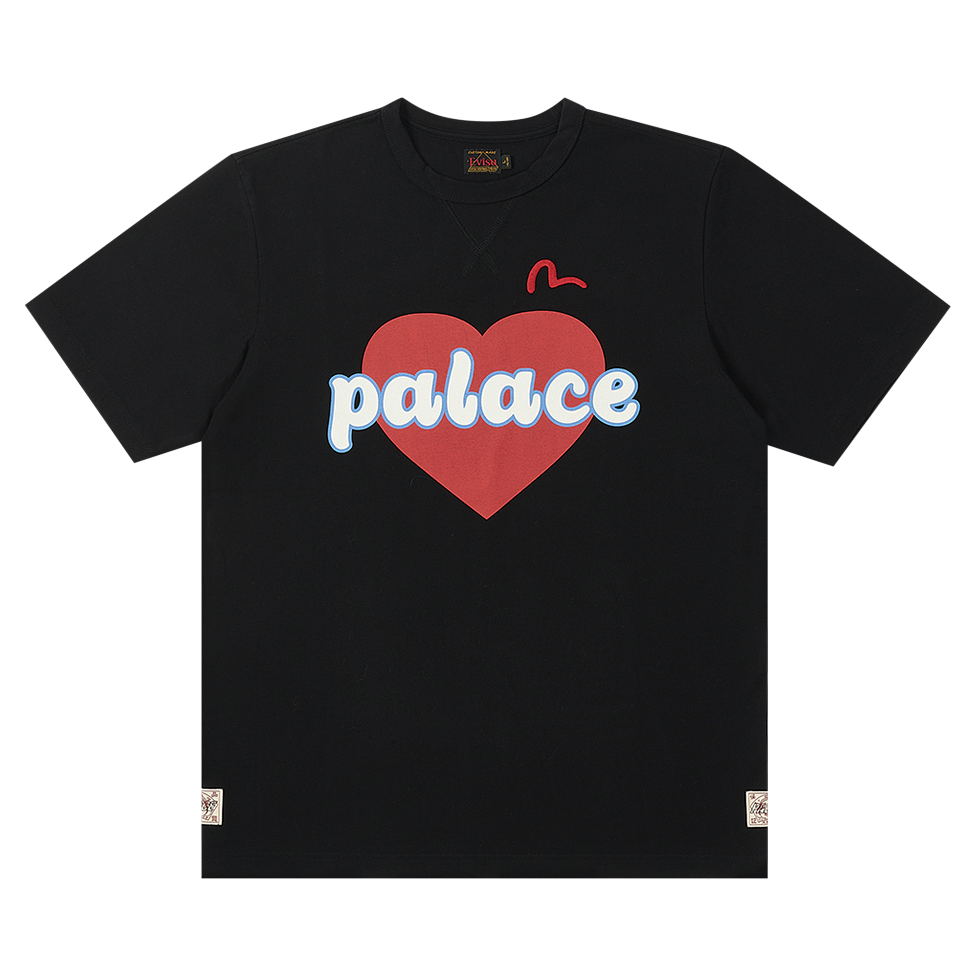 Pre-owned Palace X Evisu Heart T-shirt 'black'