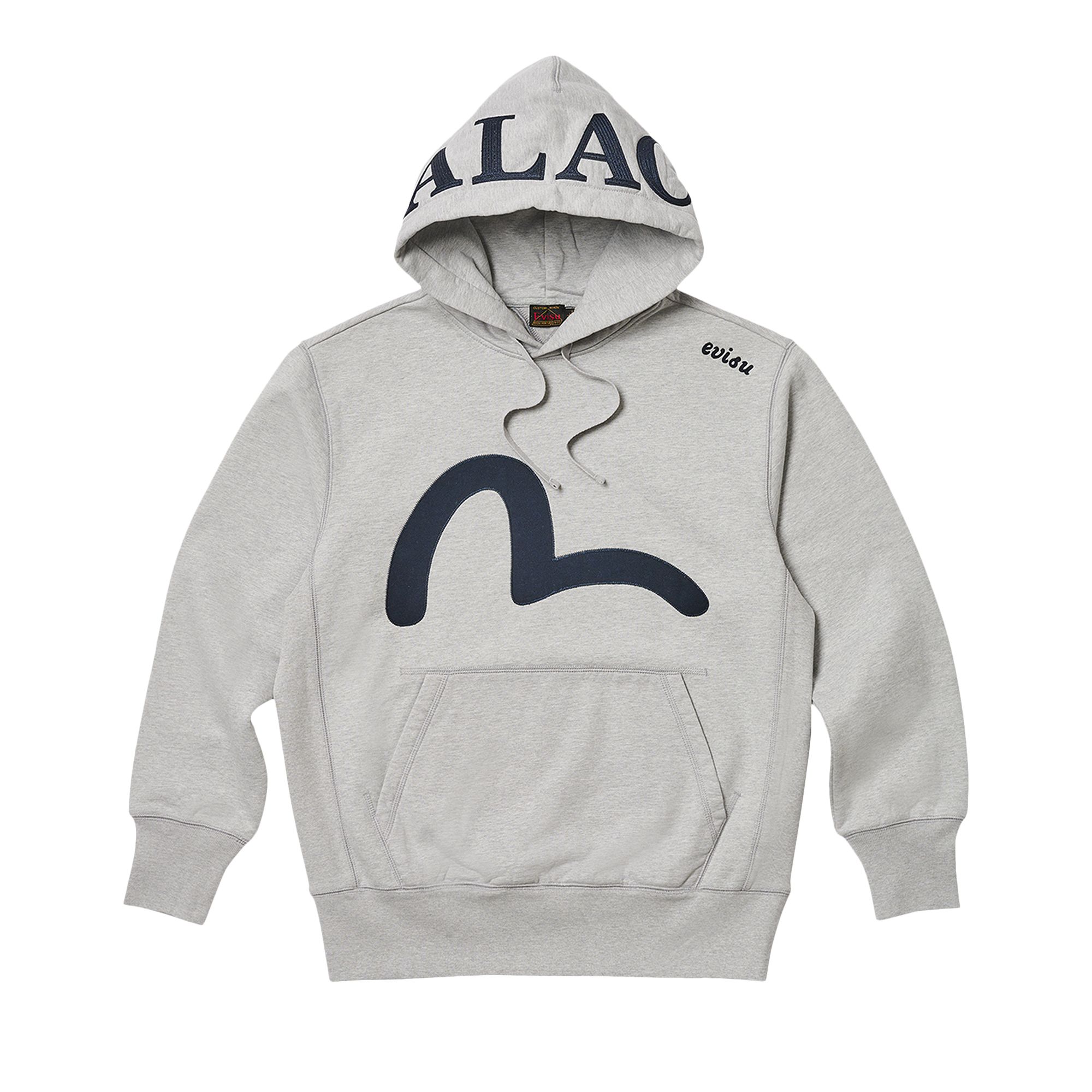 Palace x Evisu Seagull Hood 'Grey Marl' | Men's Size L