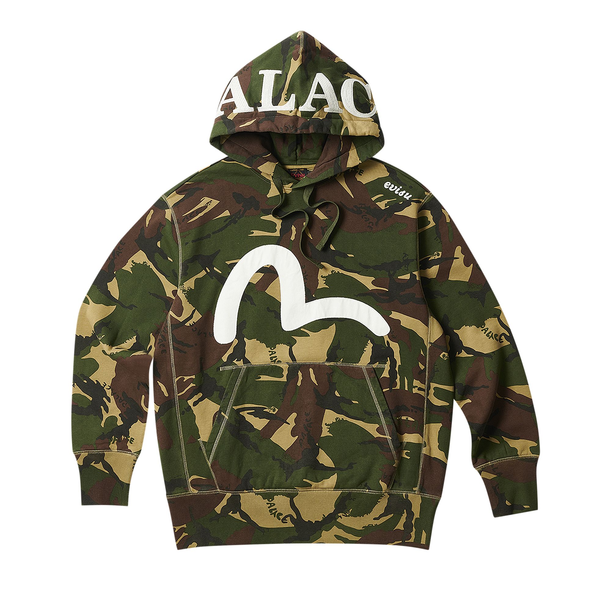 Pre-owned Palace X Evisu Seagull Hood 'camo' In Multi-color