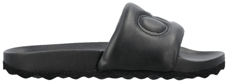 Off White Bookish Leather Slider Black