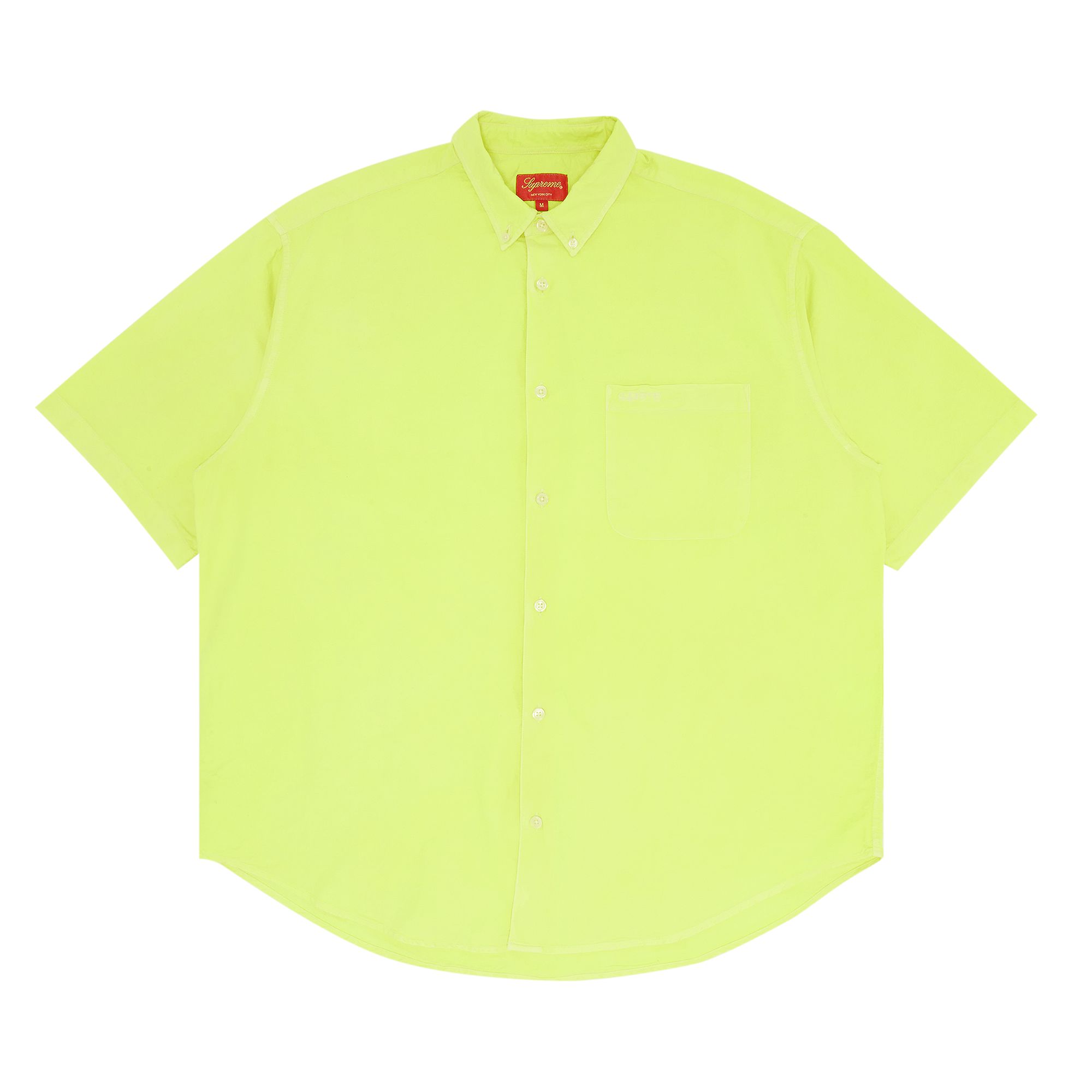 Pre-owned Supreme Loose Fit Short-sleeve Oxford Shirt 'bright Green' | Men's Size M