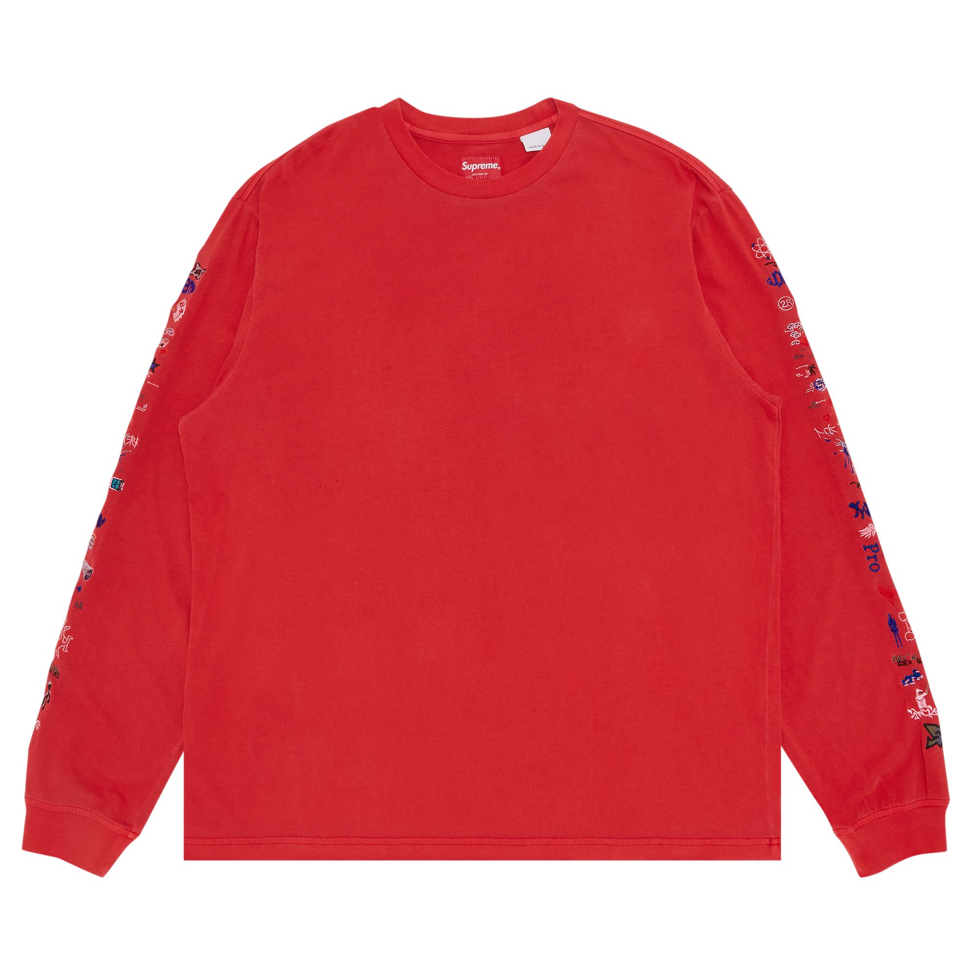 Supreme AOI Icons Long-Sleeve Top 'Washed Red' | Men's Size M