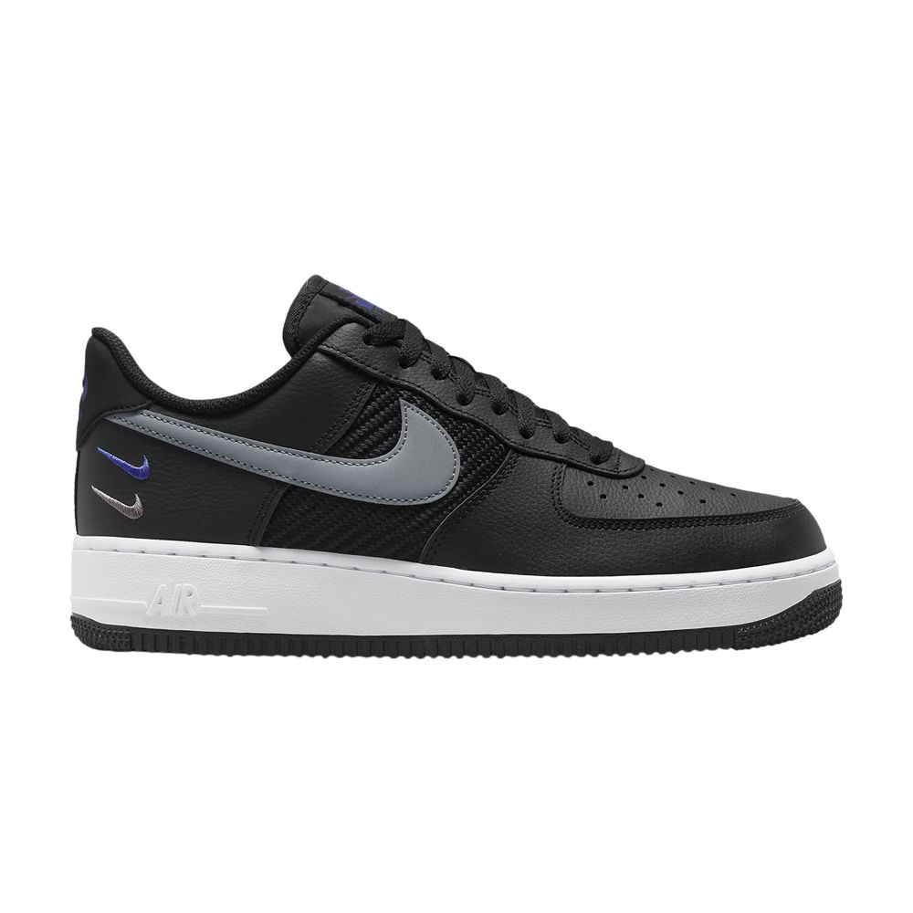 NIKE AIR FORCE 1 '07 'DOUBLE SWOOSH - BLACK RACER BLUE'