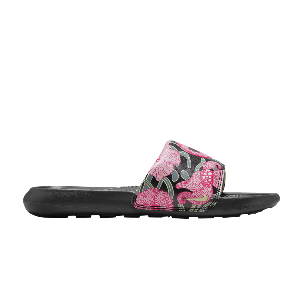 Pre-owned Nike Naomi Osaka X Wmns Victori One Slide 'japanese Cherry Blossoms' In Black