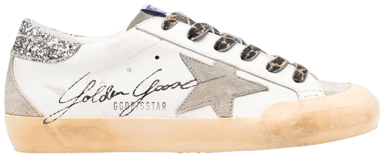Superstar white silver glitter clearance