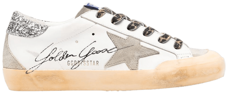 Buy Golden Goose Wmns Superstar Penstar Classic 'White Silver Glitter ...