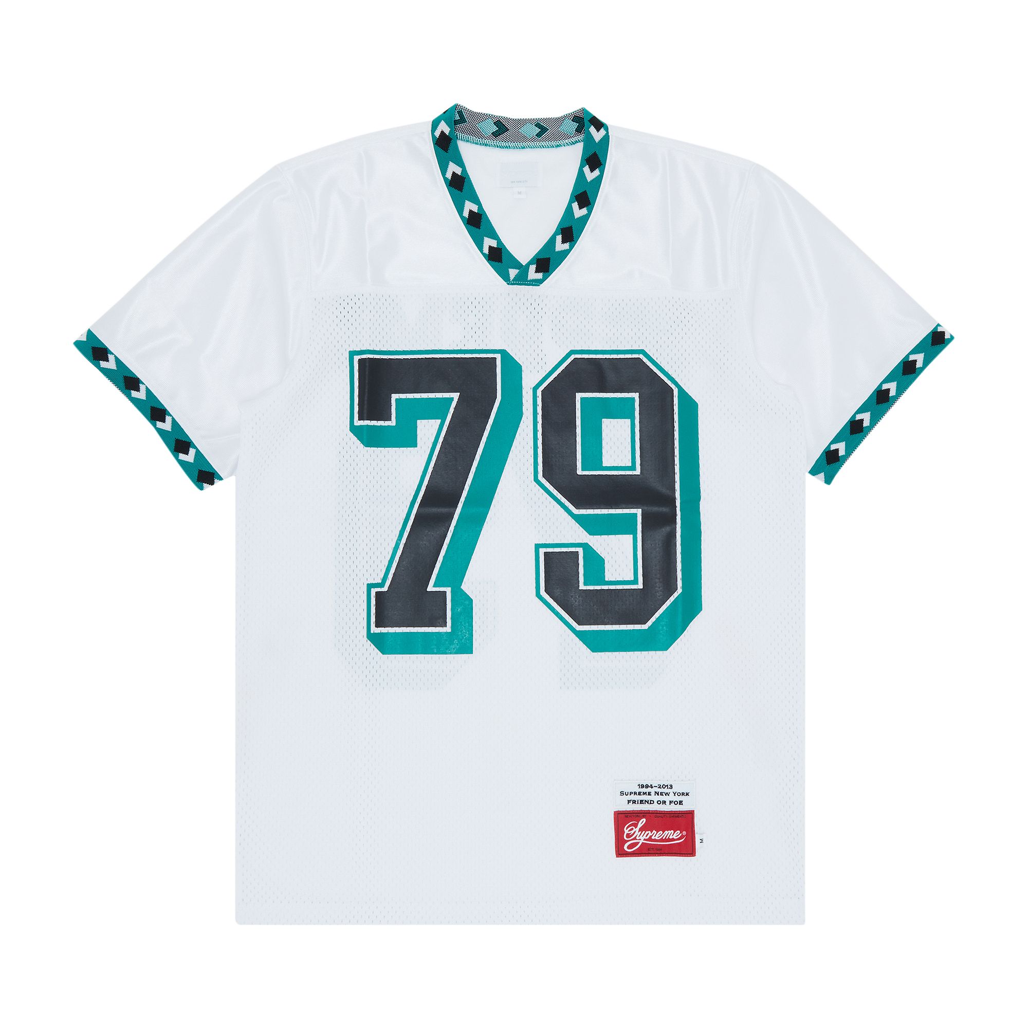Pre-owned Supreme Vintage Diamond Rib Football Top 'white' | Men's Size S