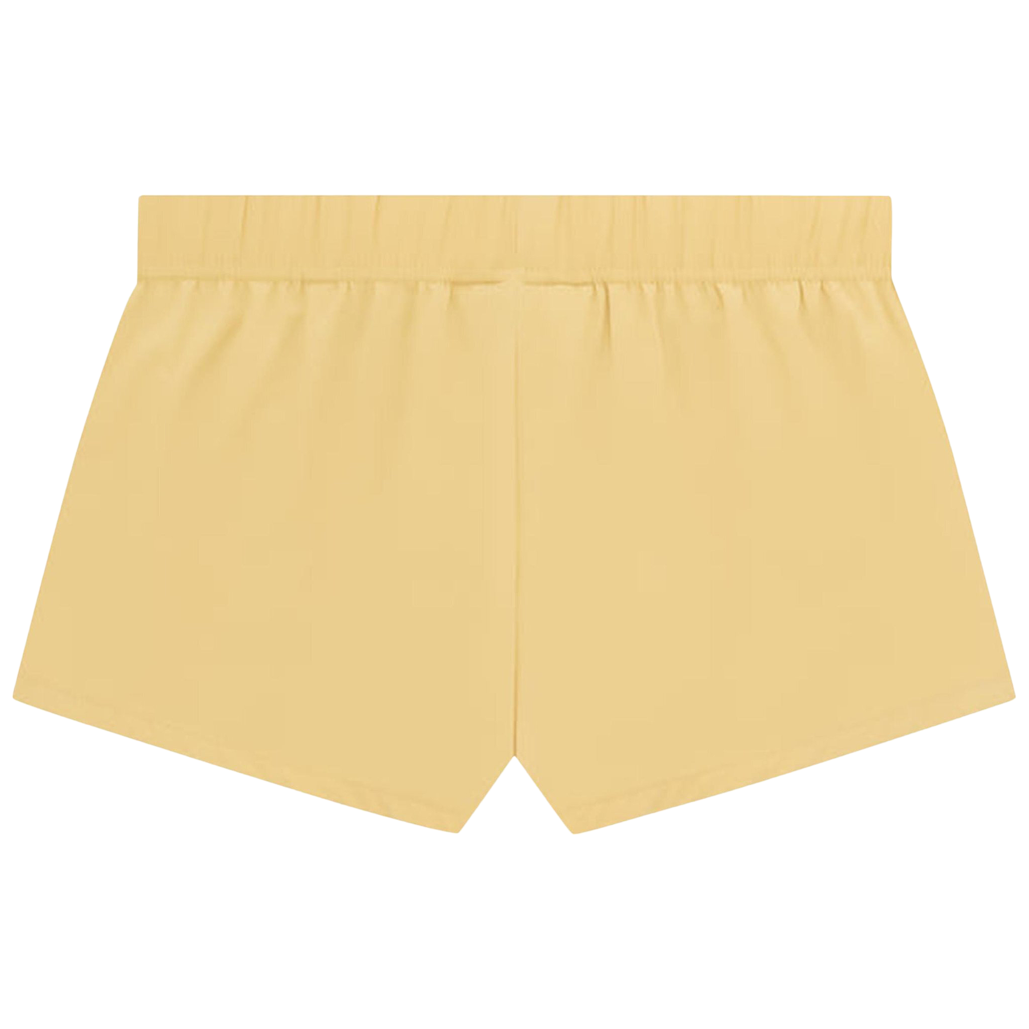Pre-owned Essentials Fear Of God  Running Nylon Short 'light Tuscan' In Yellow