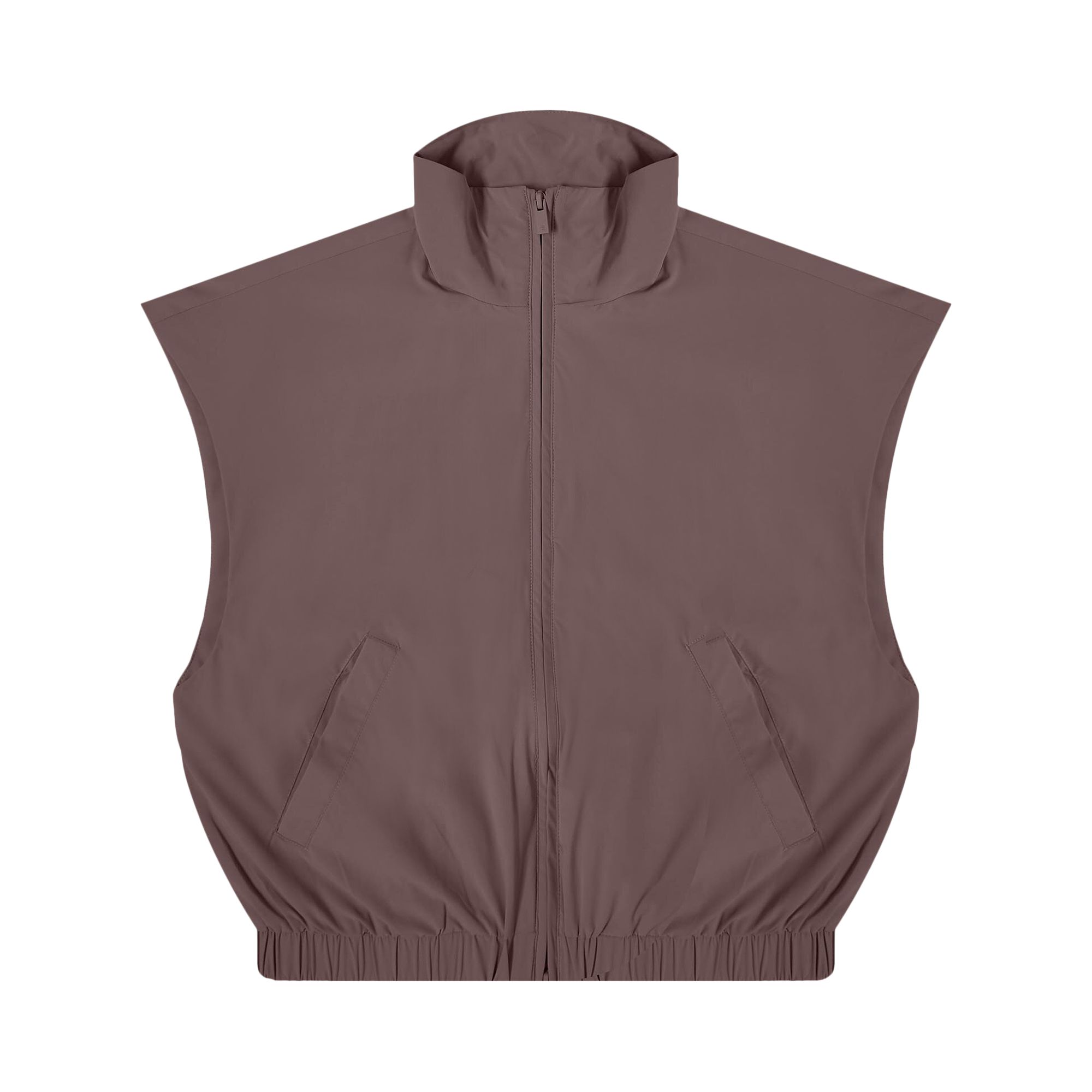 Pre-owned Essentials Fear Of God  Running Nylon Vest 'plum' In Brown