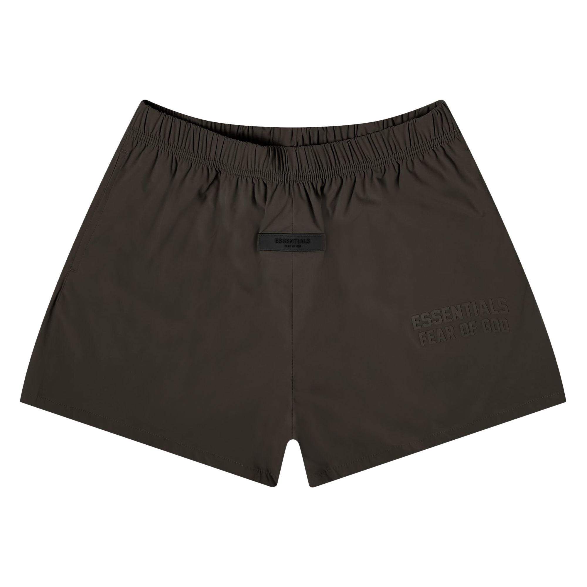 Pre-owned Essentials Fear Of God Running Nylon Short 'off Black'