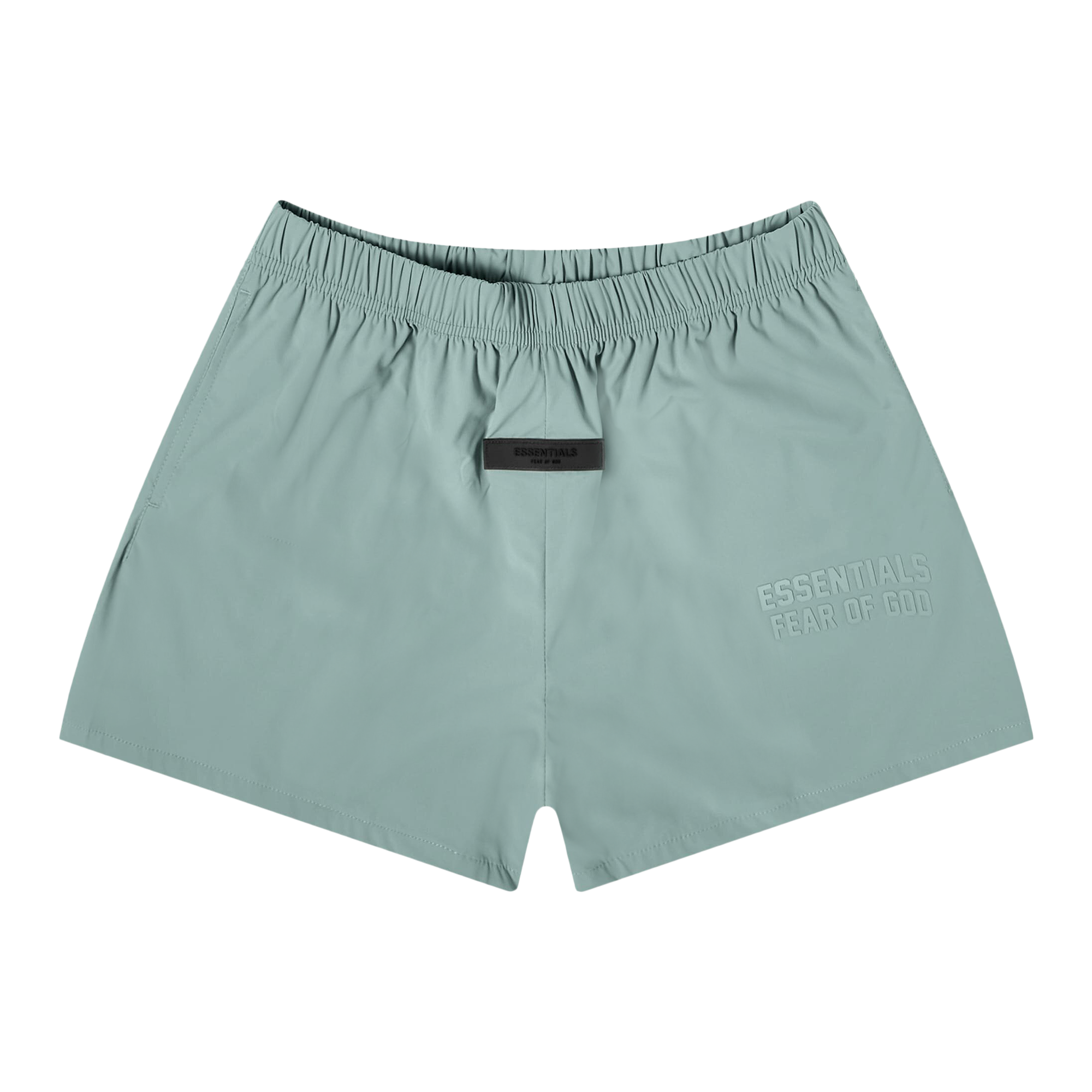 Pre-owned Essentials Fear Of God  Running Nylon Short 'sycamore' In Green