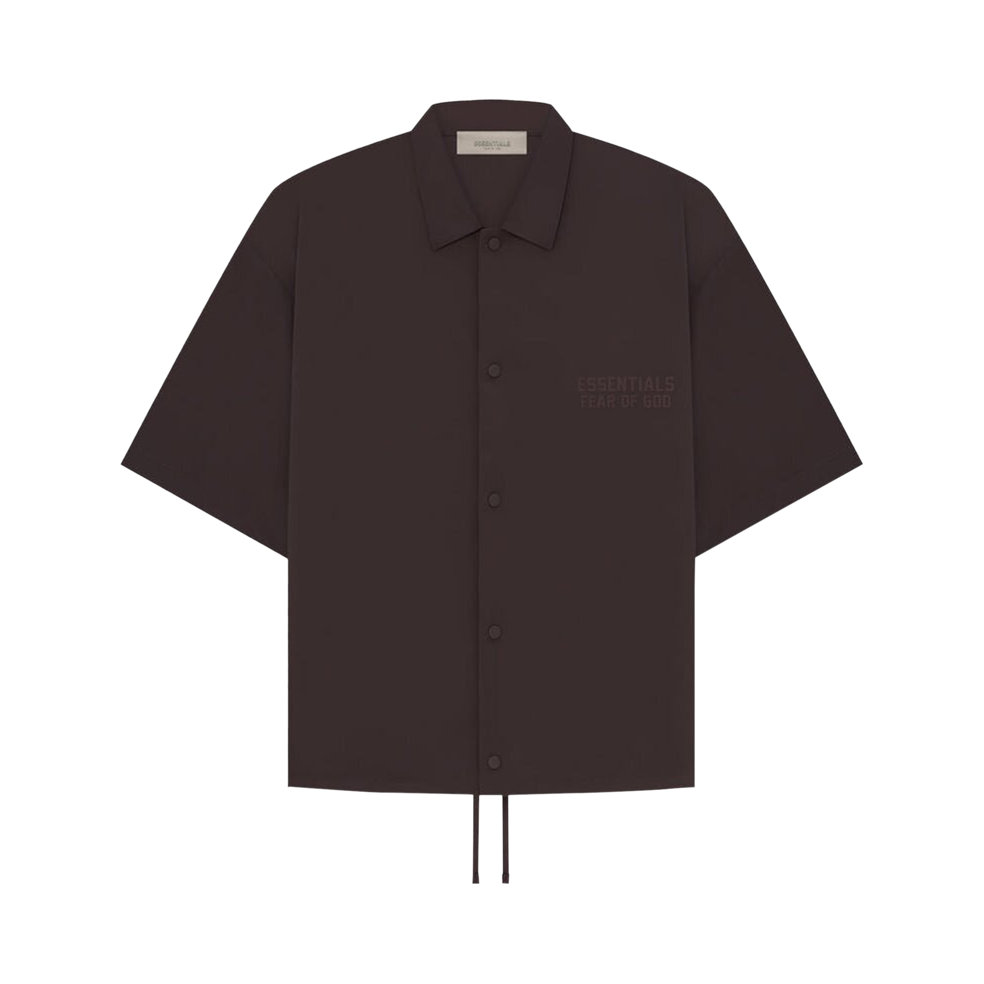 Pre-owned Essentials Fear Of God  Short-sleeve Nylon Shirt 'plum' In Brown