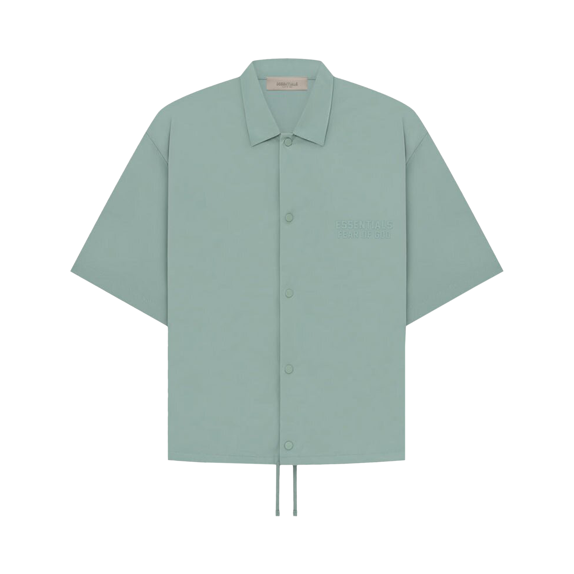 Pre-owned Essentials Fear Of God  Short-sleeve Nylon Shirt 'sycamore' In Green