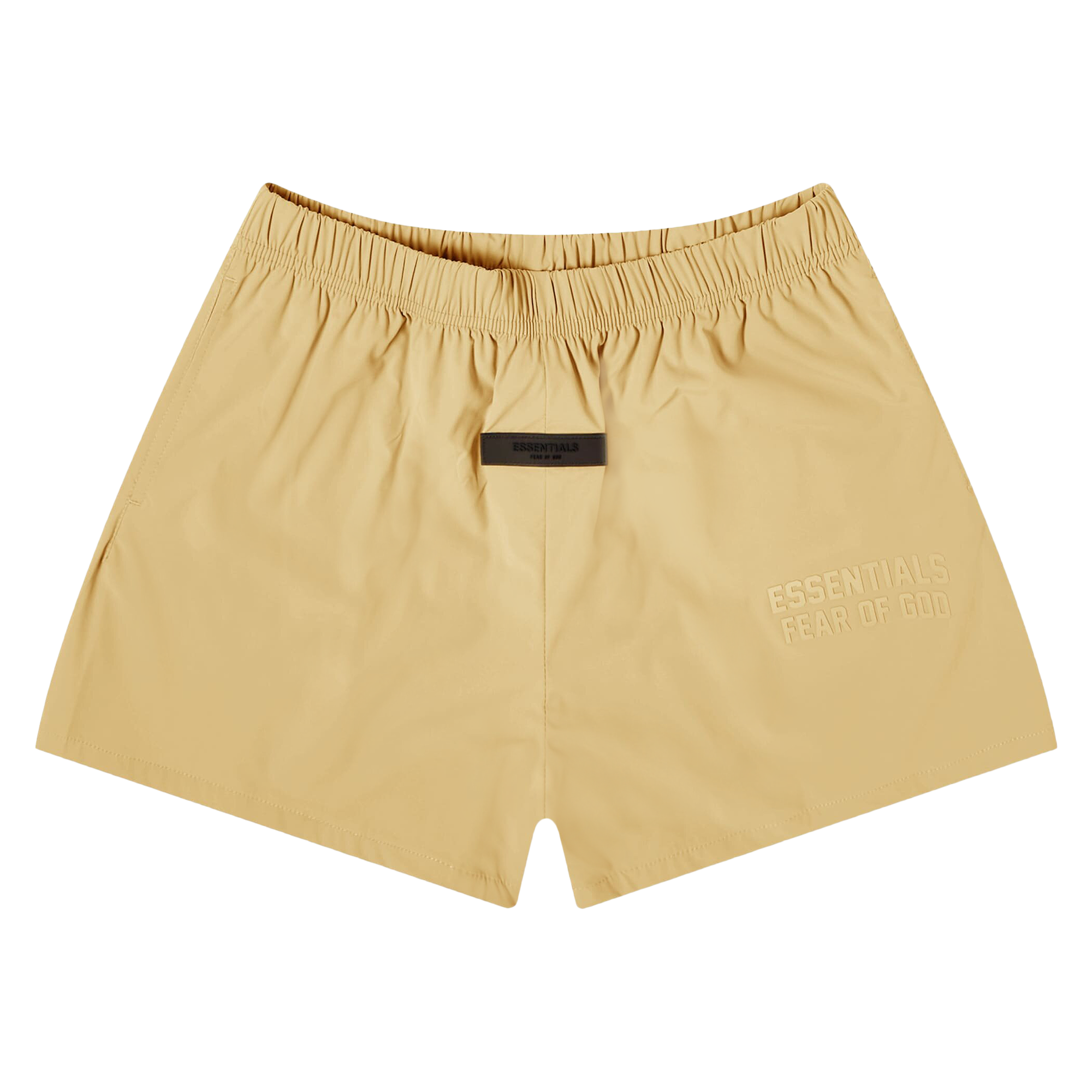 Pre-owned Essentials Fear Of God  Nylon Short 'light Tuscan' In Yellow