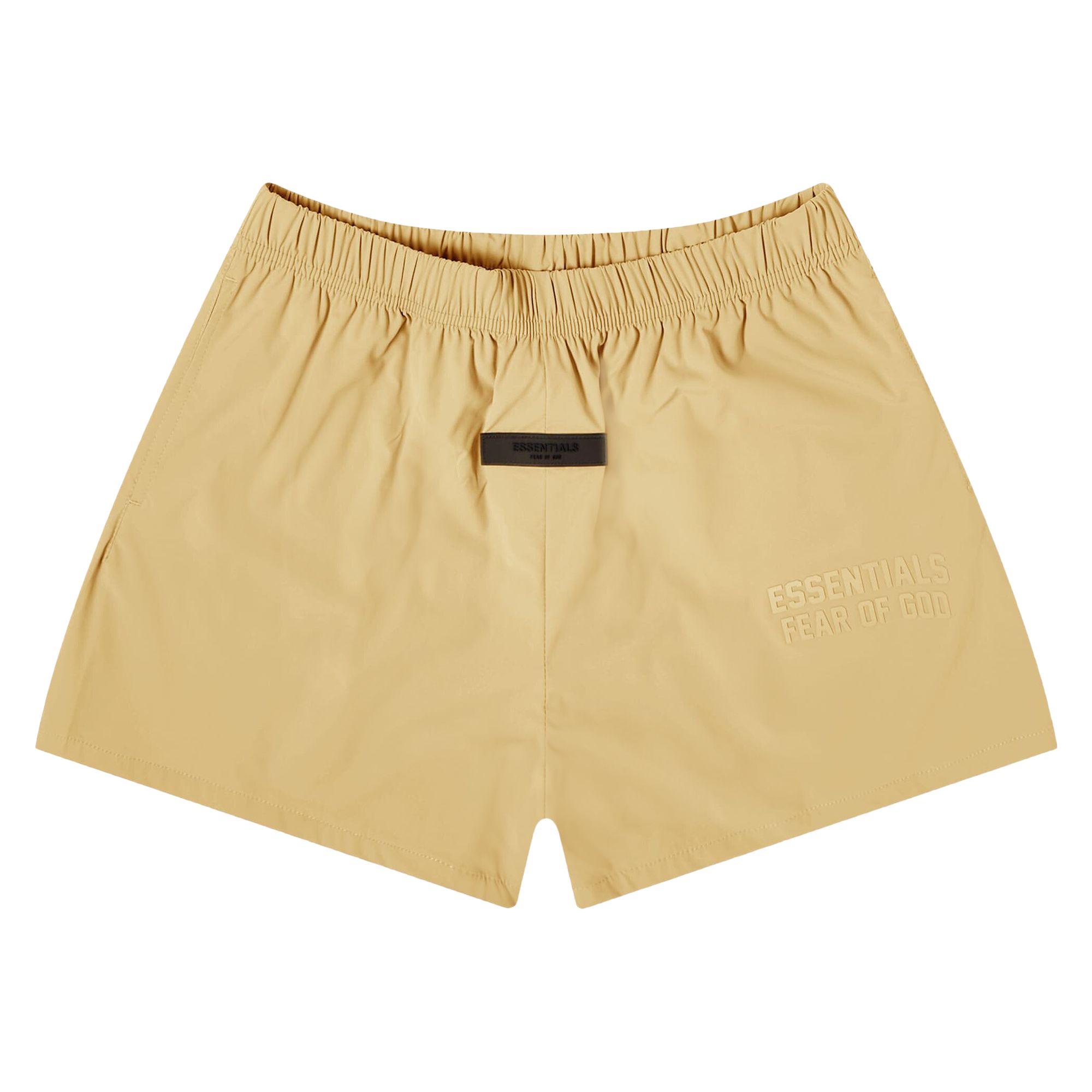 Pre-owned Essentials Fear Of God  Nylon Short 'light Tuscan' In Yellow