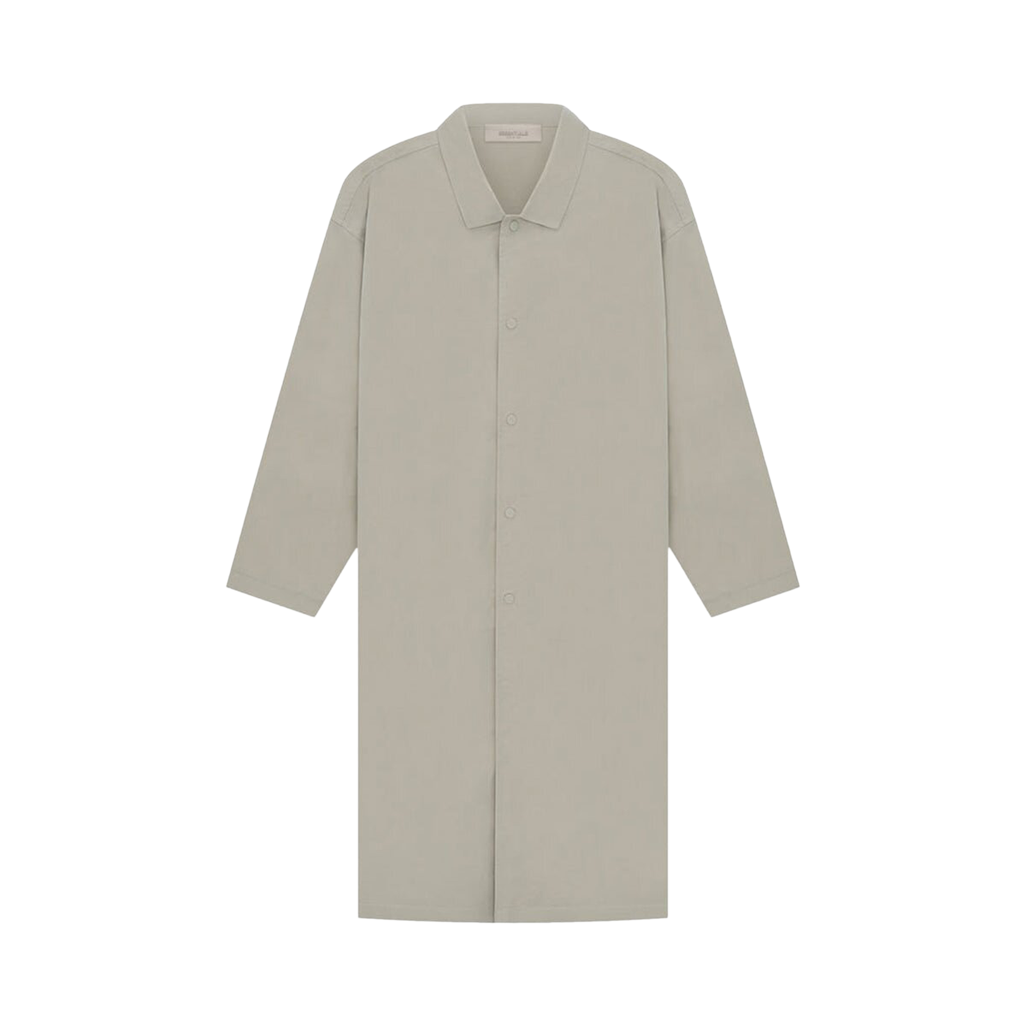 Pre-owned Essentials Fear Of God  Long Coat 'seal' In Grey