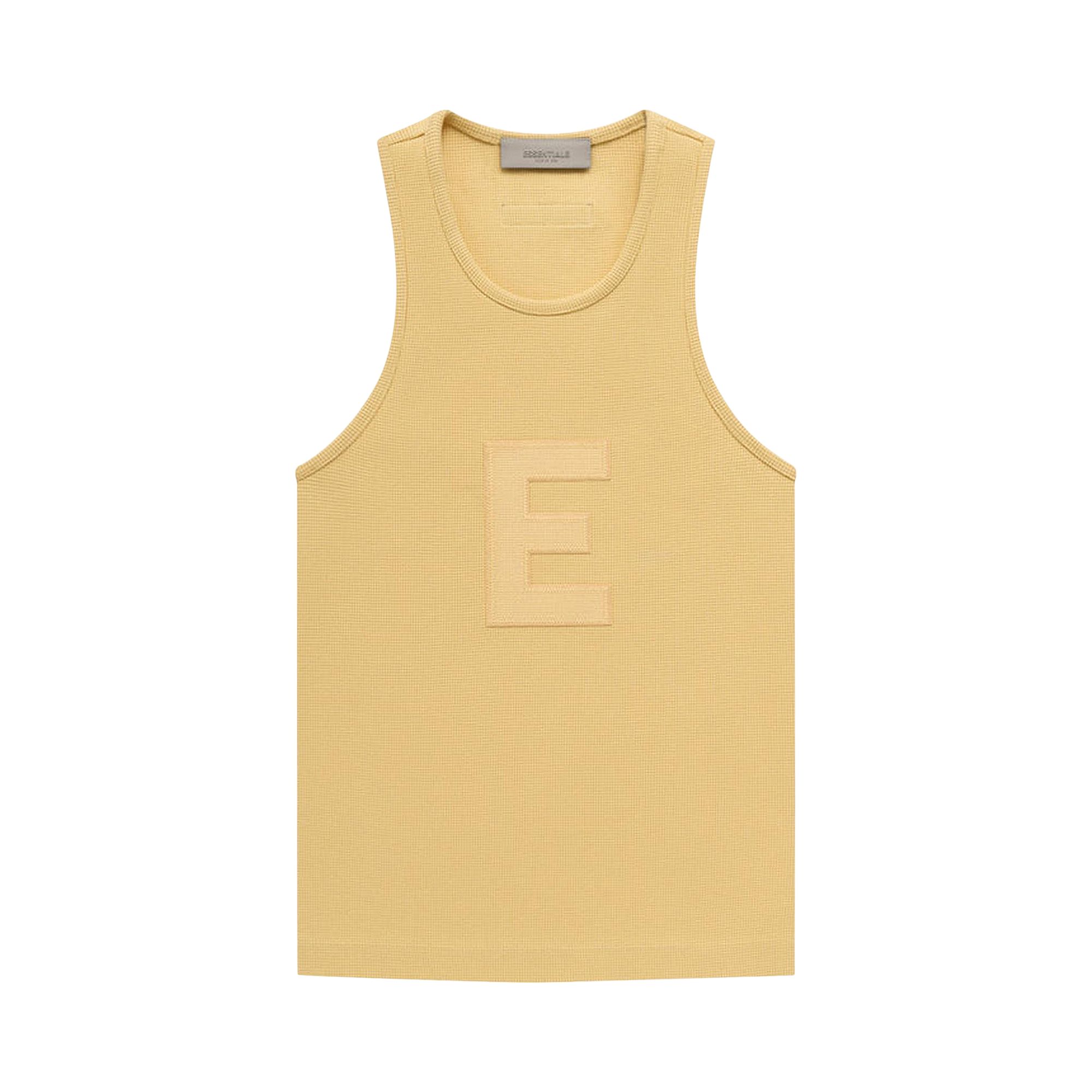 Pre-owned Essentials Fear Of God  Waffle Tank 'light Tuscan' In Yellow