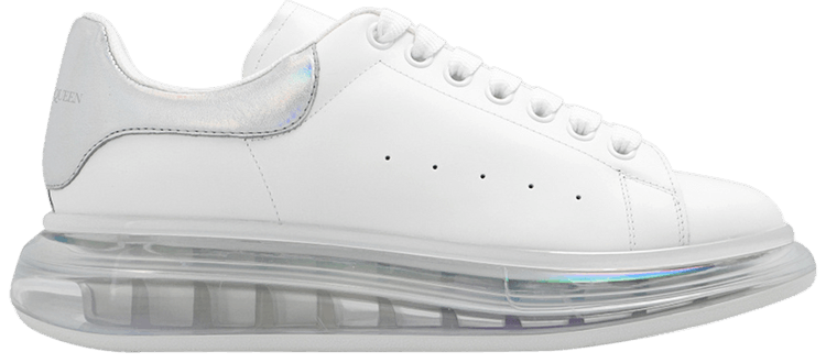 Oversized Transparent Sole Sneaker in White/Black